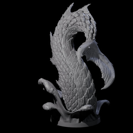 Crashing Sea Monster Tail B Miniature for Dungeons and Dragons, Pathfinder or other TTRPGs