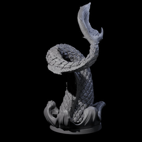 Crashing Sea Monster Tail C Miniature for Dungeons and Dragons, Pathfinder or other TTRPGs