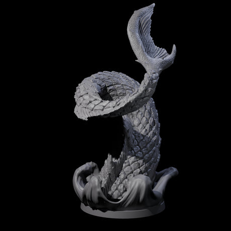 Crashing Sea Monster Tail C Miniature for Dungeons and Dragons, Pathfinder or other TTRPGs