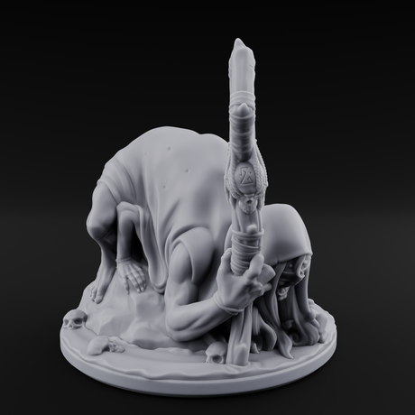 Crawling Hag Witch Miniature for Dungeons and Dragons, Pathfinder or other TTRPGs