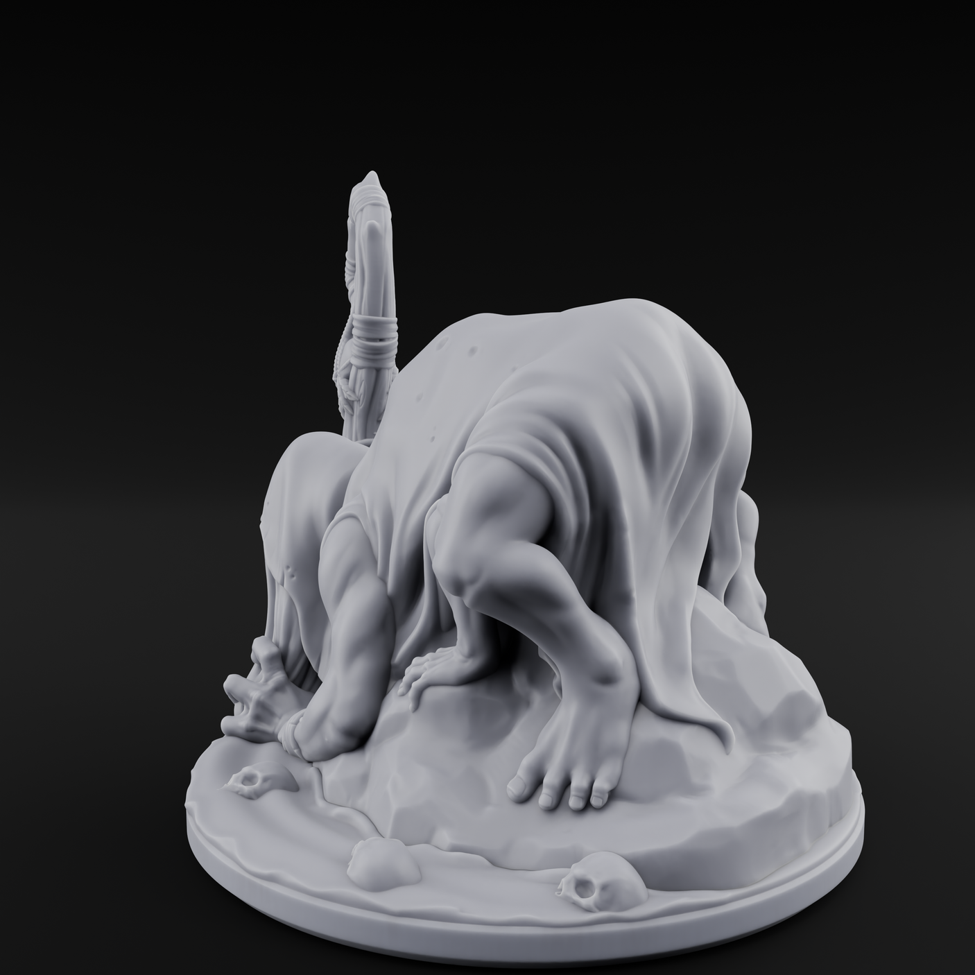 Crawling Hag Witch Miniature for Dungeons and Dragons, Pathfinder or other TTRPGs
