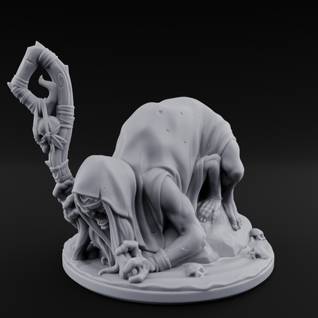 Crawling Hag Witch Miniature for Dungeons and Dragons, Pathfinder or other TTRPGs