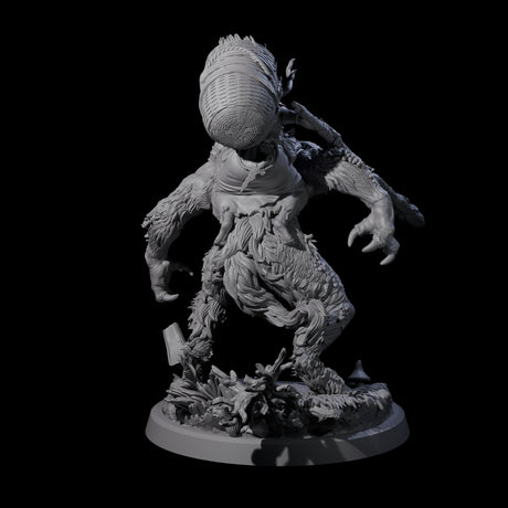 Crazed Forest Hag riding a Beast Miniature for Dungeons and Dragons, Pathfinder or other TTRPGs