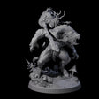 Crazed Forest Hag riding a Beast Miniature for Dungeons and Dragons, Pathfinder or other TTRPGs
