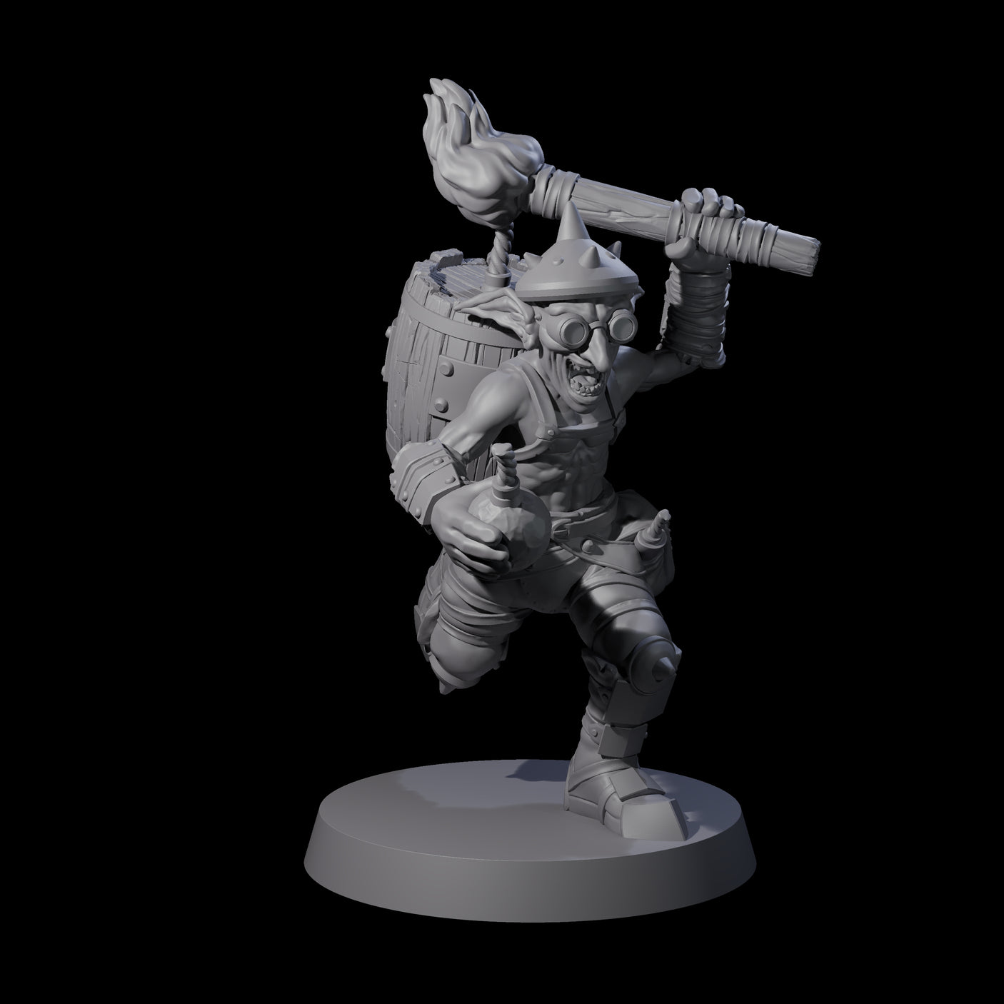 Crazed Goblin Alchemist A Miniature for Dungeons and Dragons, Pathfinder or other TTRPGs