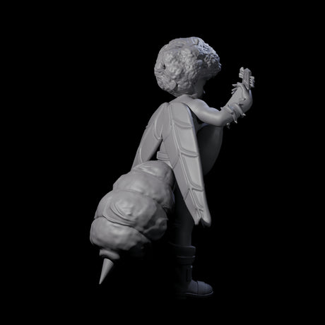 Crazy Hair Bard Miniature for Dungeons and Dragons, Pathfinder or other TTRPGs