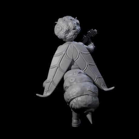 Crazy Hair Bard Miniature for Dungeons and Dragons, Pathfinder or other TTRPGs