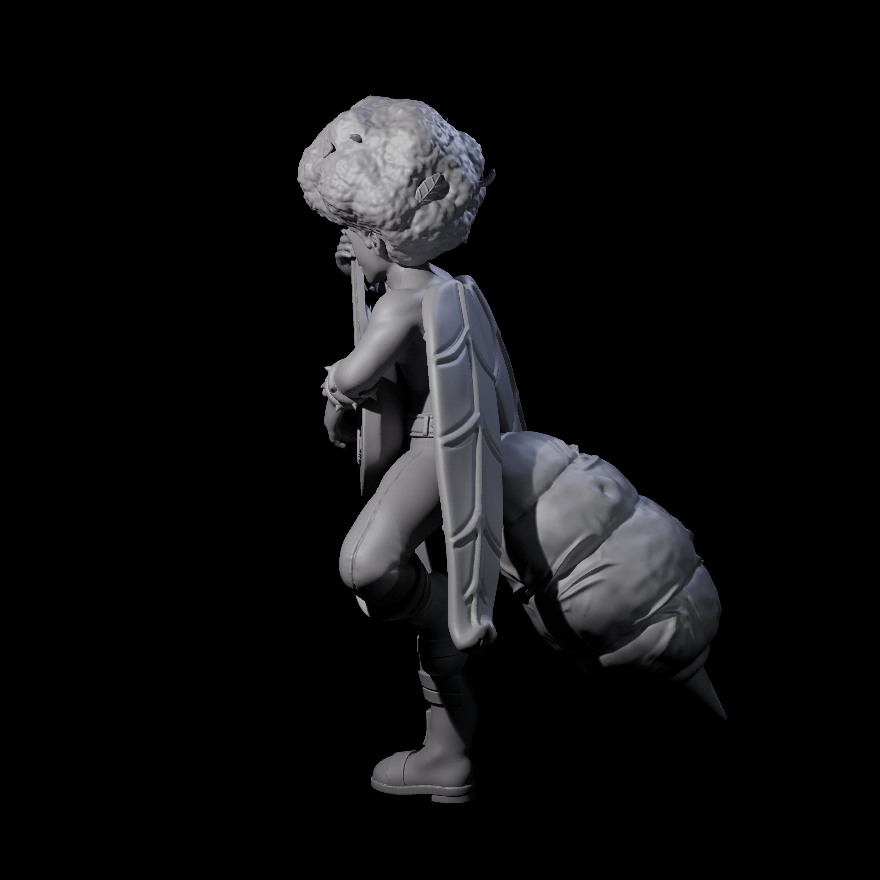 Crazy Hair Bard Miniature for Dungeons and Dragons, Pathfinder or other TTRPGs