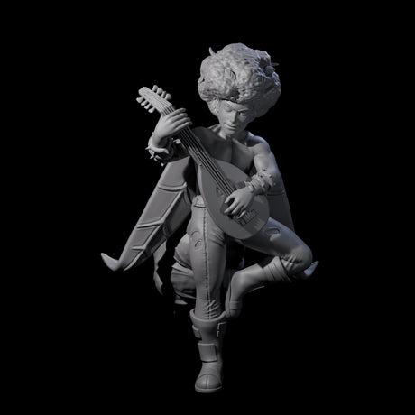 Crazy Hair Bard Miniature for Dungeons and Dragons, Pathfinder or other TTRPGs