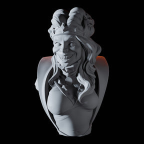 Crazy Queen Bust Miniature for Dungeons and Dragons, Pathfinder or other TTRPGs