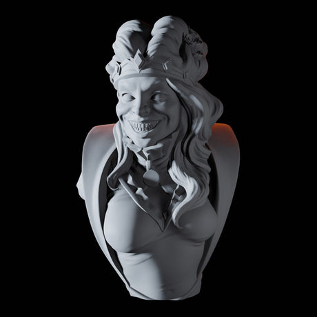 Crazy Queen Bust Miniature for Dungeons and Dragons, Pathfinder or other TTRPGs