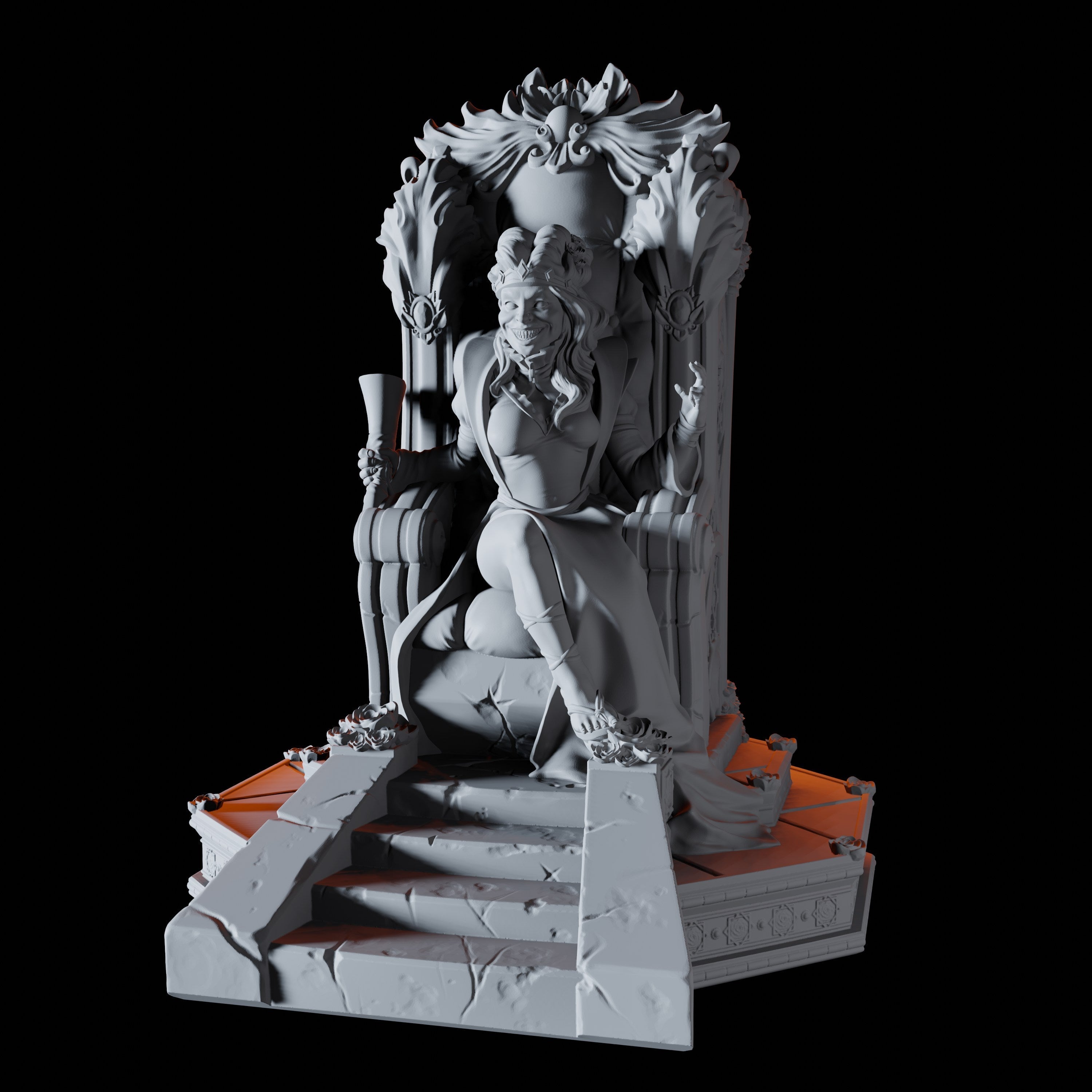 Crazy Queen Miniature for Dungeons and Dragons - Myth Forged