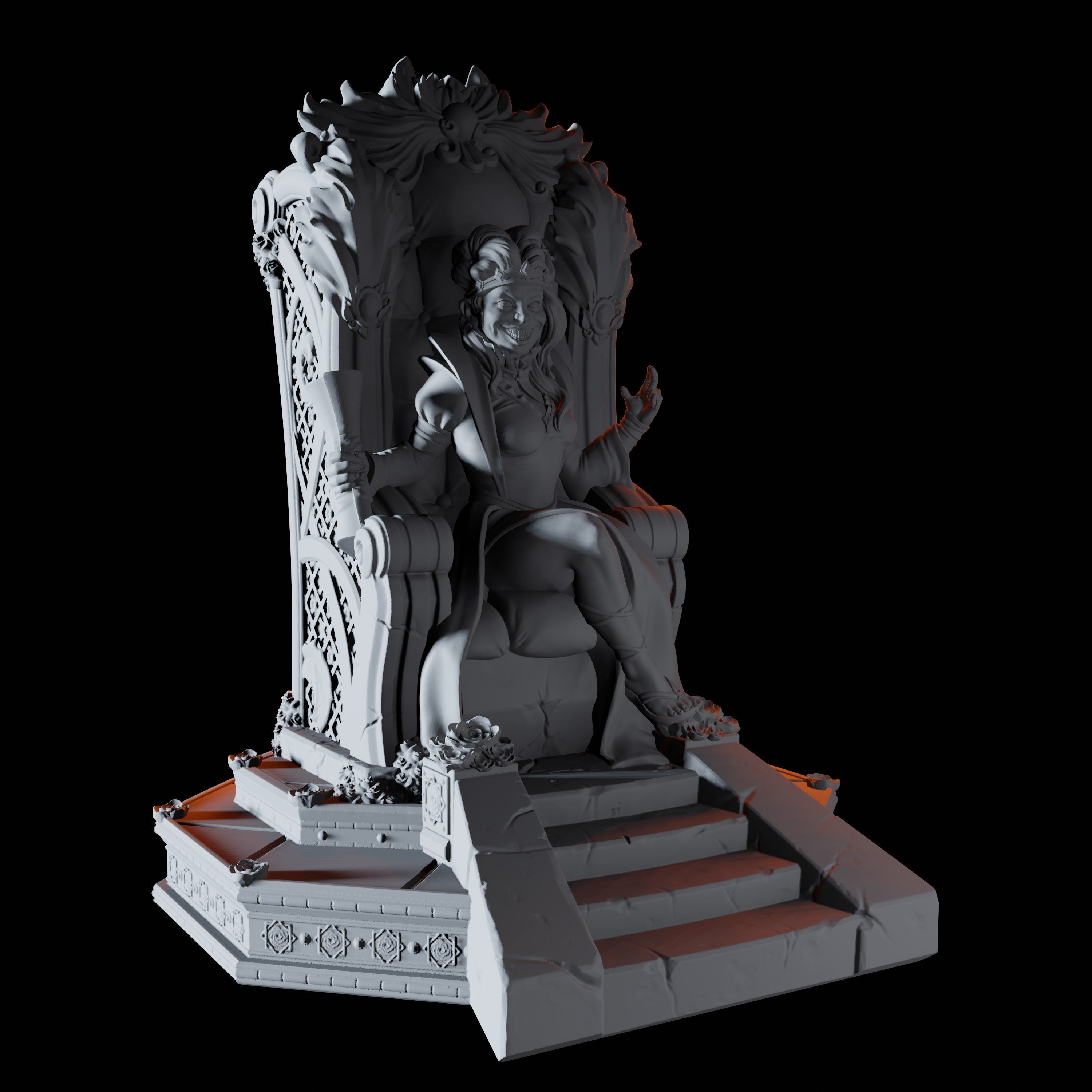 Crazy Queen Miniature for Dungeons and Dragons - Myth Forged