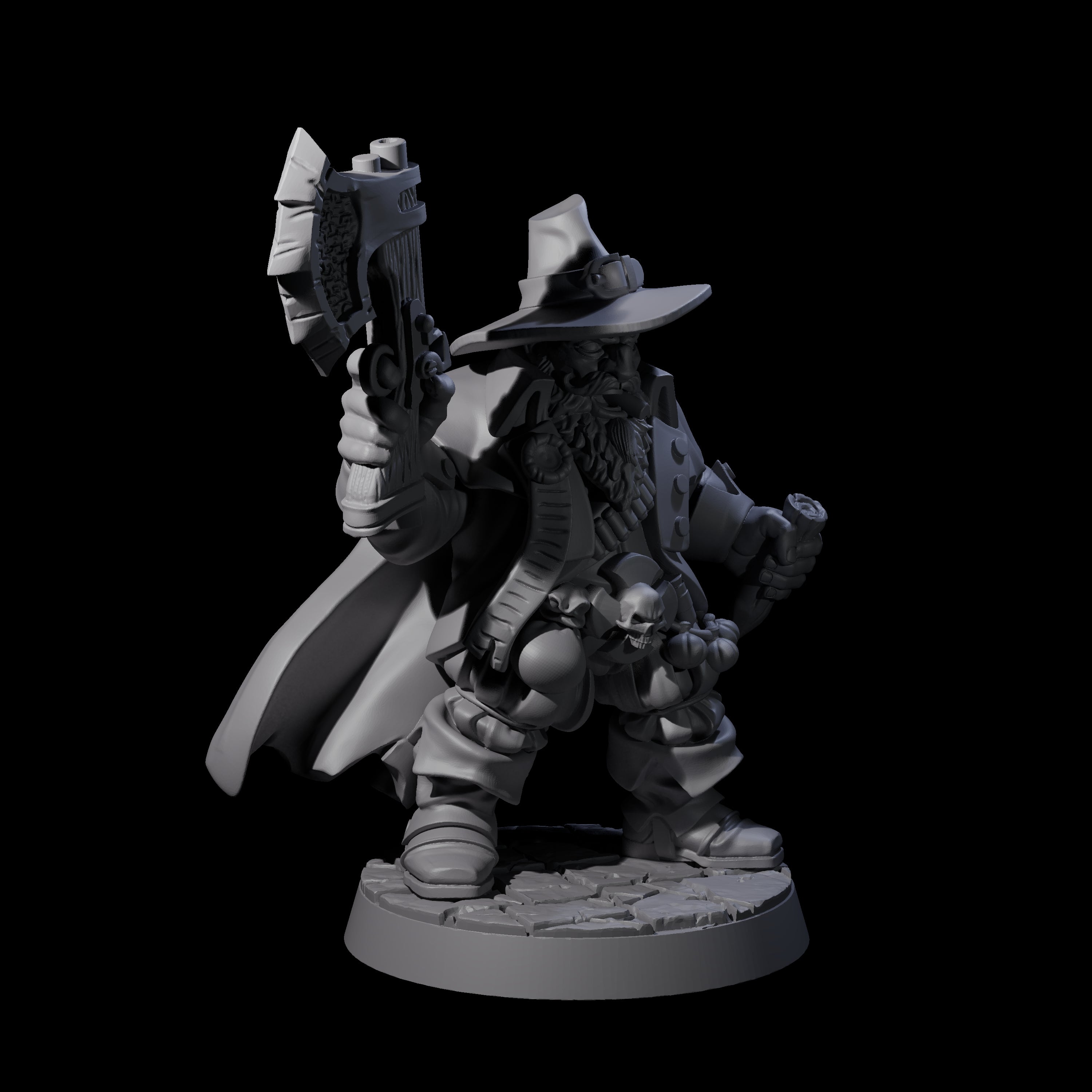 Crazy Vampire Hunter Miniature for Dungeons and Dragons, Pathfinder or other TTRPGs