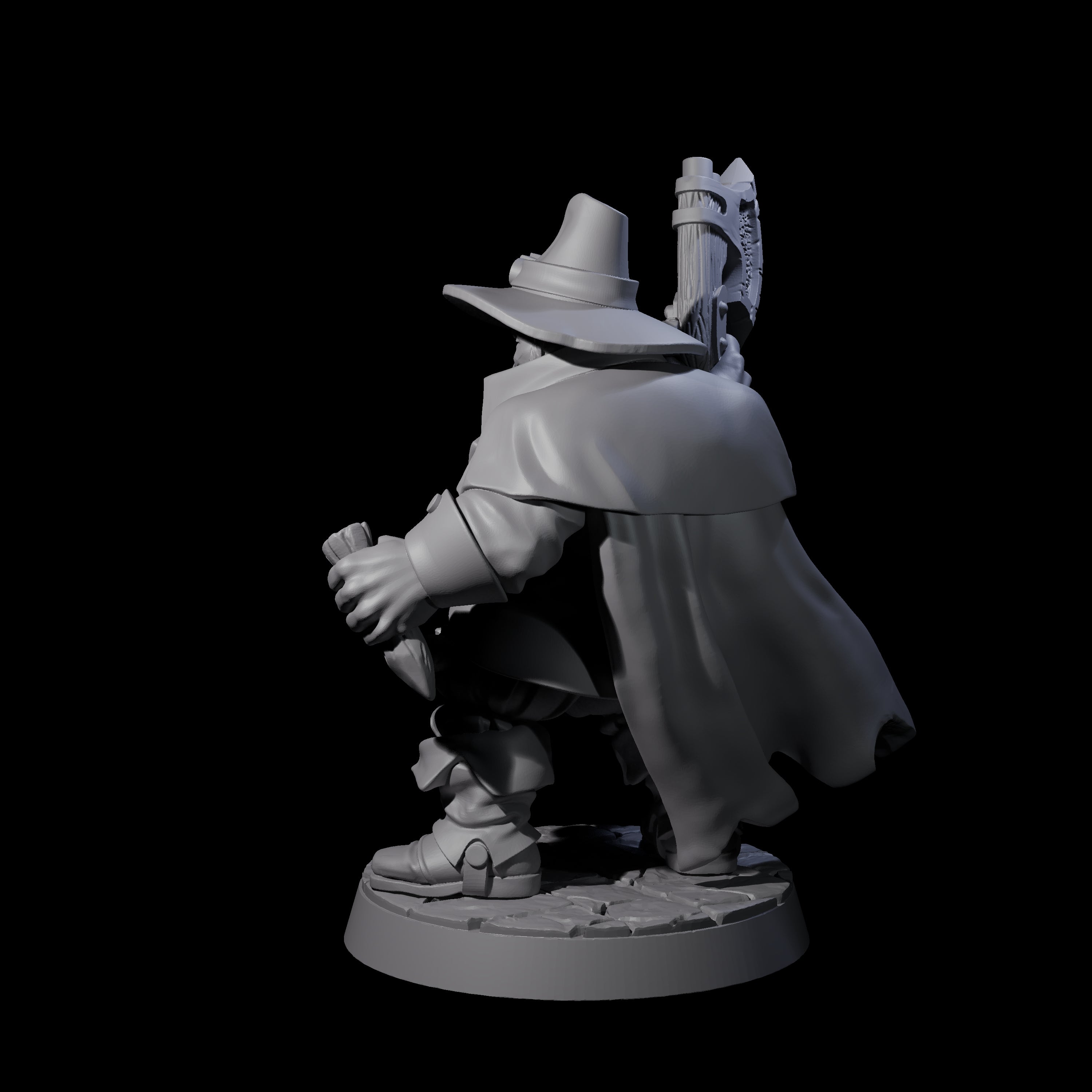 Crazy Vampire Hunter Miniature for Dungeons and Dragons, Pathfinder or other TTRPGs