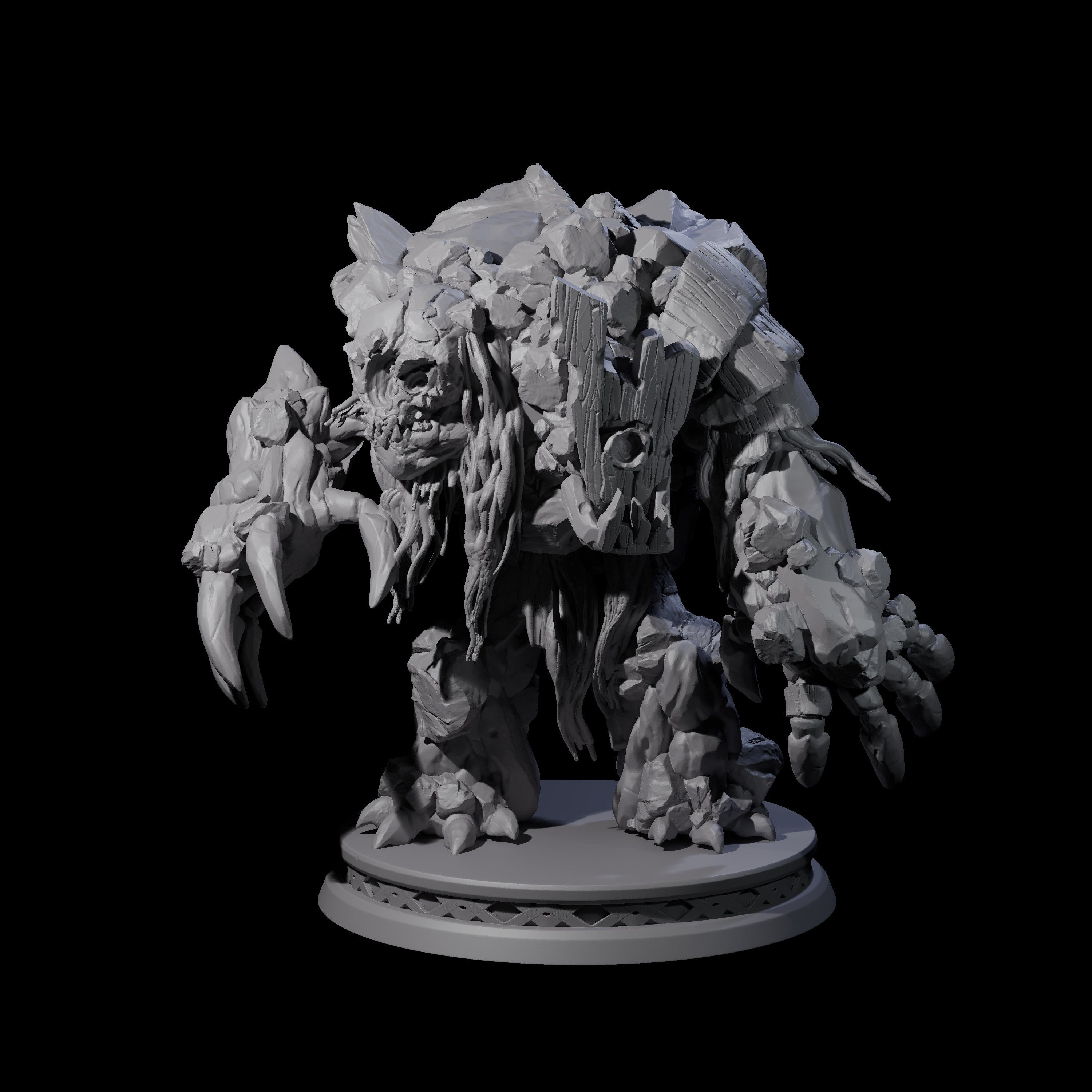 Creaking Earth Elemental Miniature for Dungeons and Dragons, Pathfinder or other TTRPGs