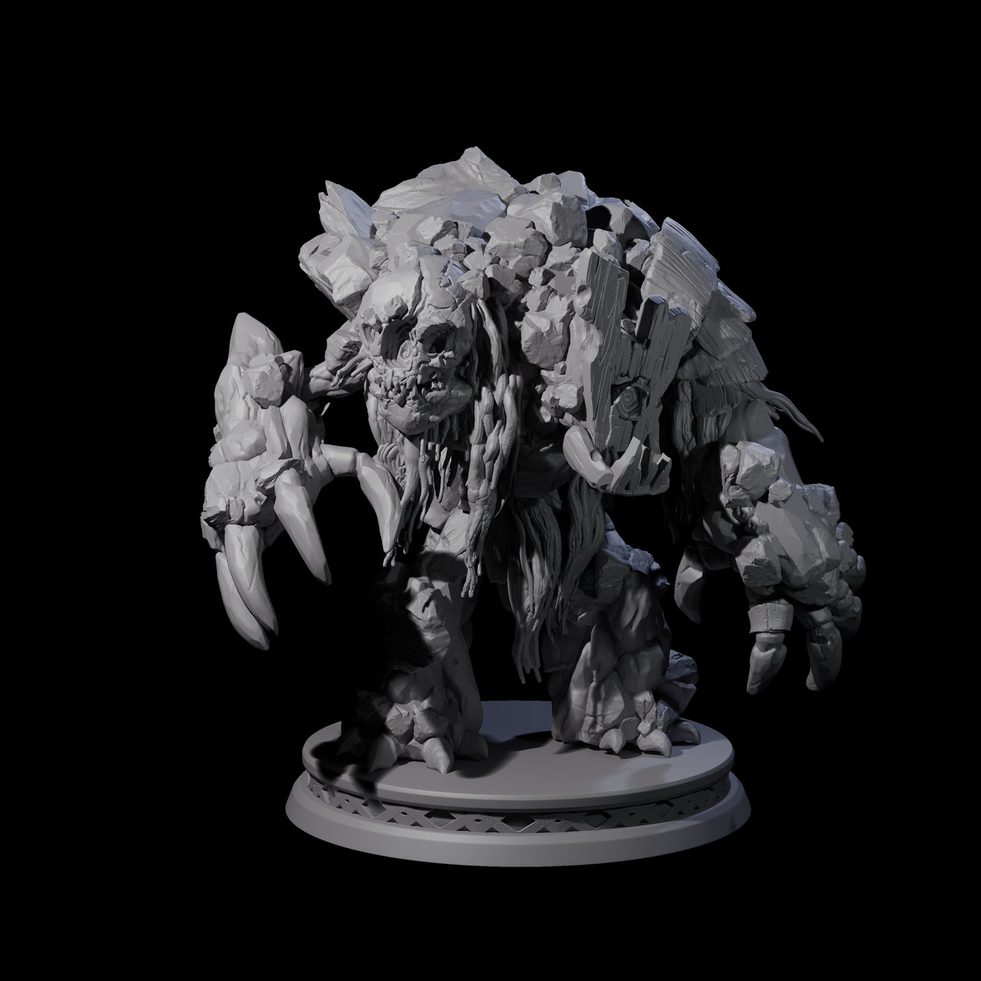 Creaking Earth Elemental Miniature for Dungeons and Dragons, Pathfinder or other TTRPGs