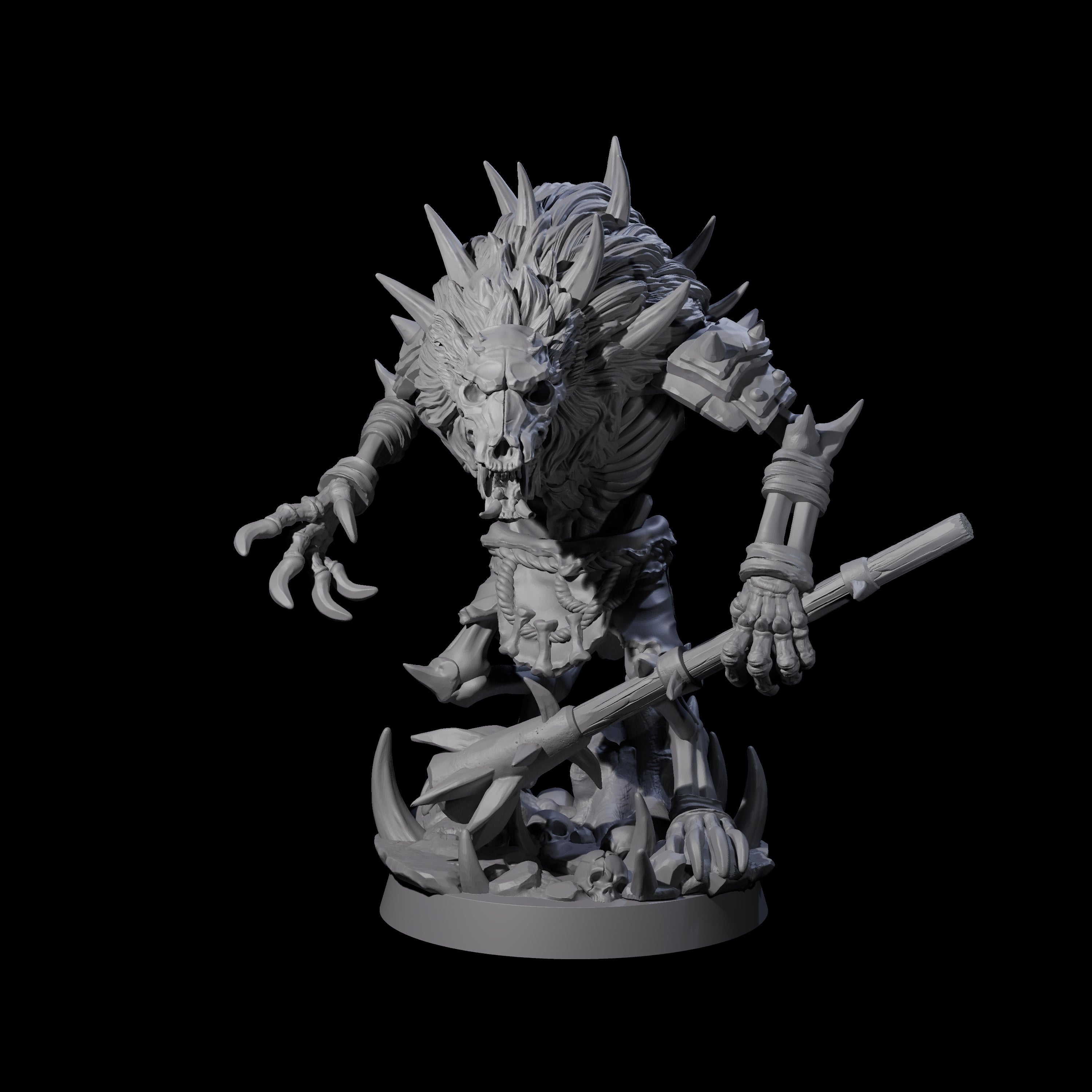 Creaking Gnoll Witherling A Miniature for Dungeons and Dragons, Pathfinder or other TTRPGs