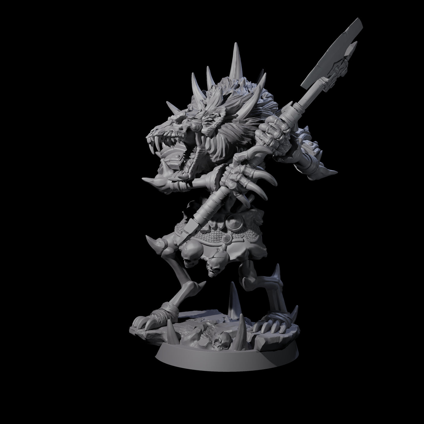 Creaking Gnoll Witherling C Miniature for Dungeons and Dragons, Pathfinder or other TTRPGs