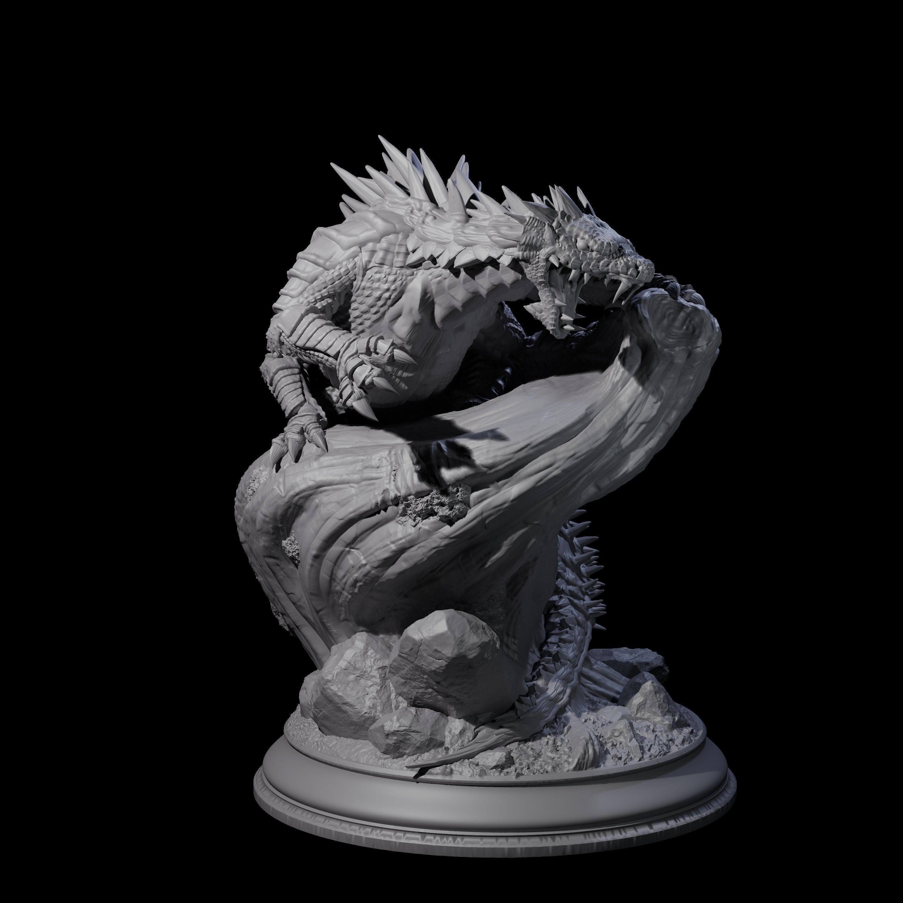 Creeping Basilisk Miniature for Dungeons and Dragons, Pathfinder or other TTRPGs