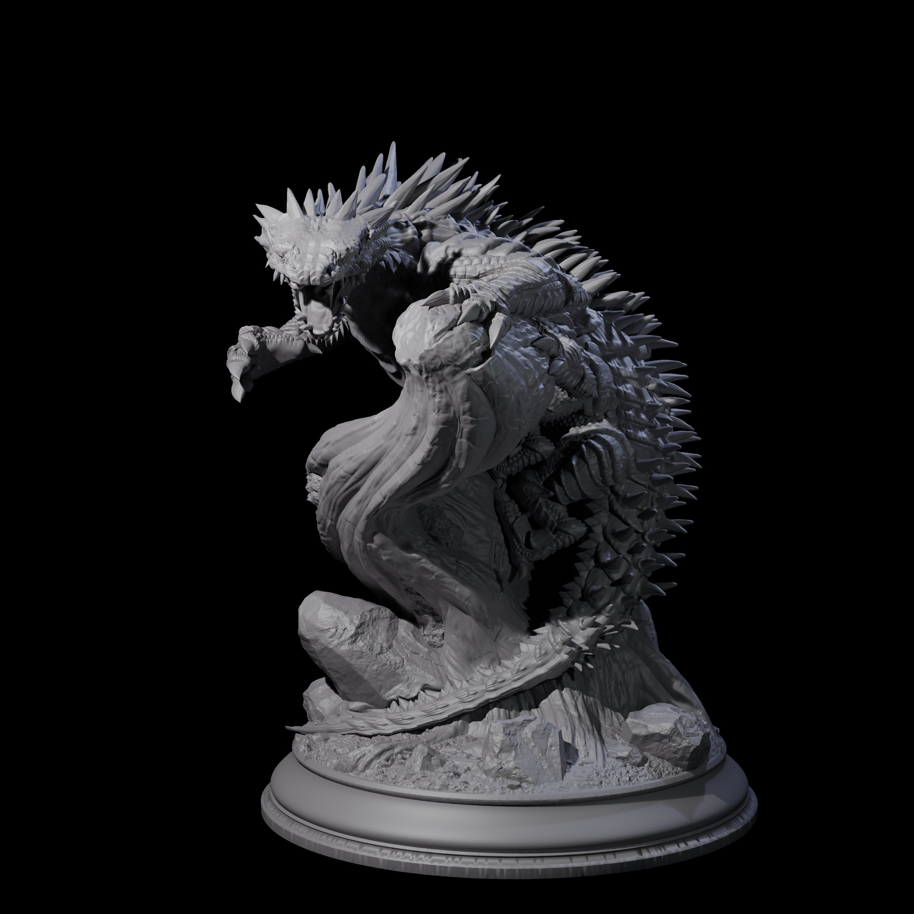 Creeping Basilisk Miniature for Dungeons and Dragons, Pathfinder or other TTRPGs