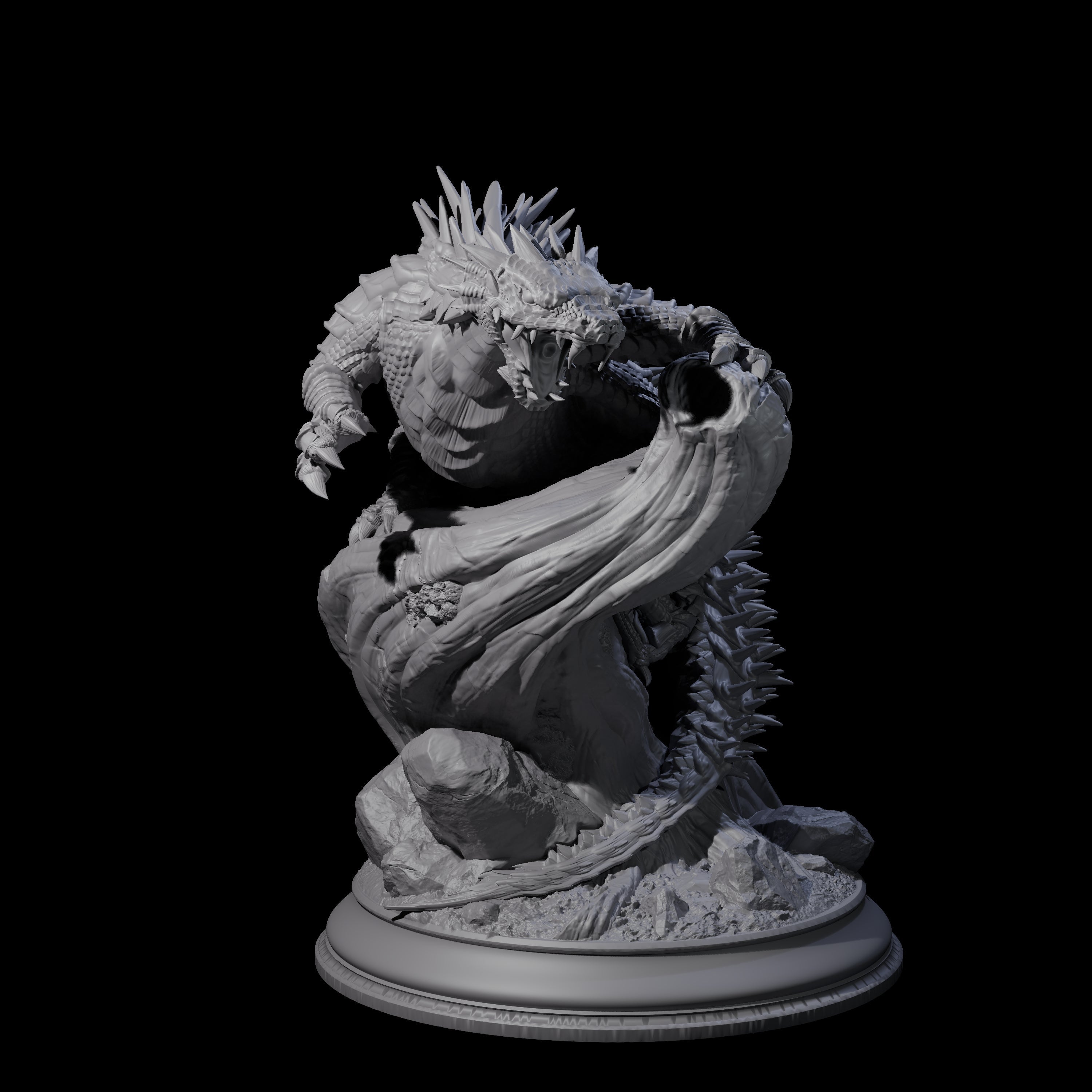 Creeping Basilisk Miniature for Dungeons and Dragons, Pathfinder or other TTRPGs