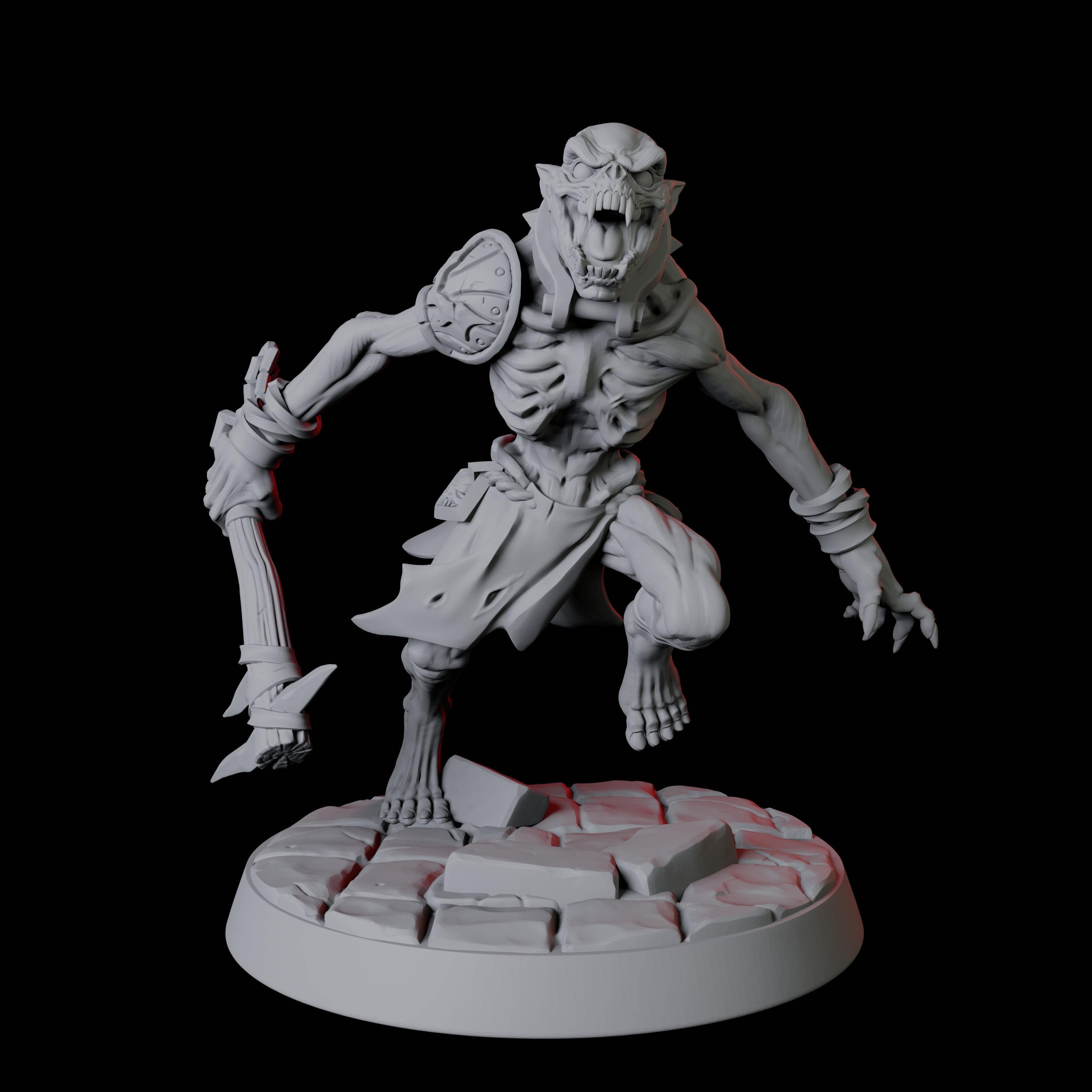 Creeping Ghoul B Miniature for Dungeons and Dragons, Pathfinder or other TTRPGs