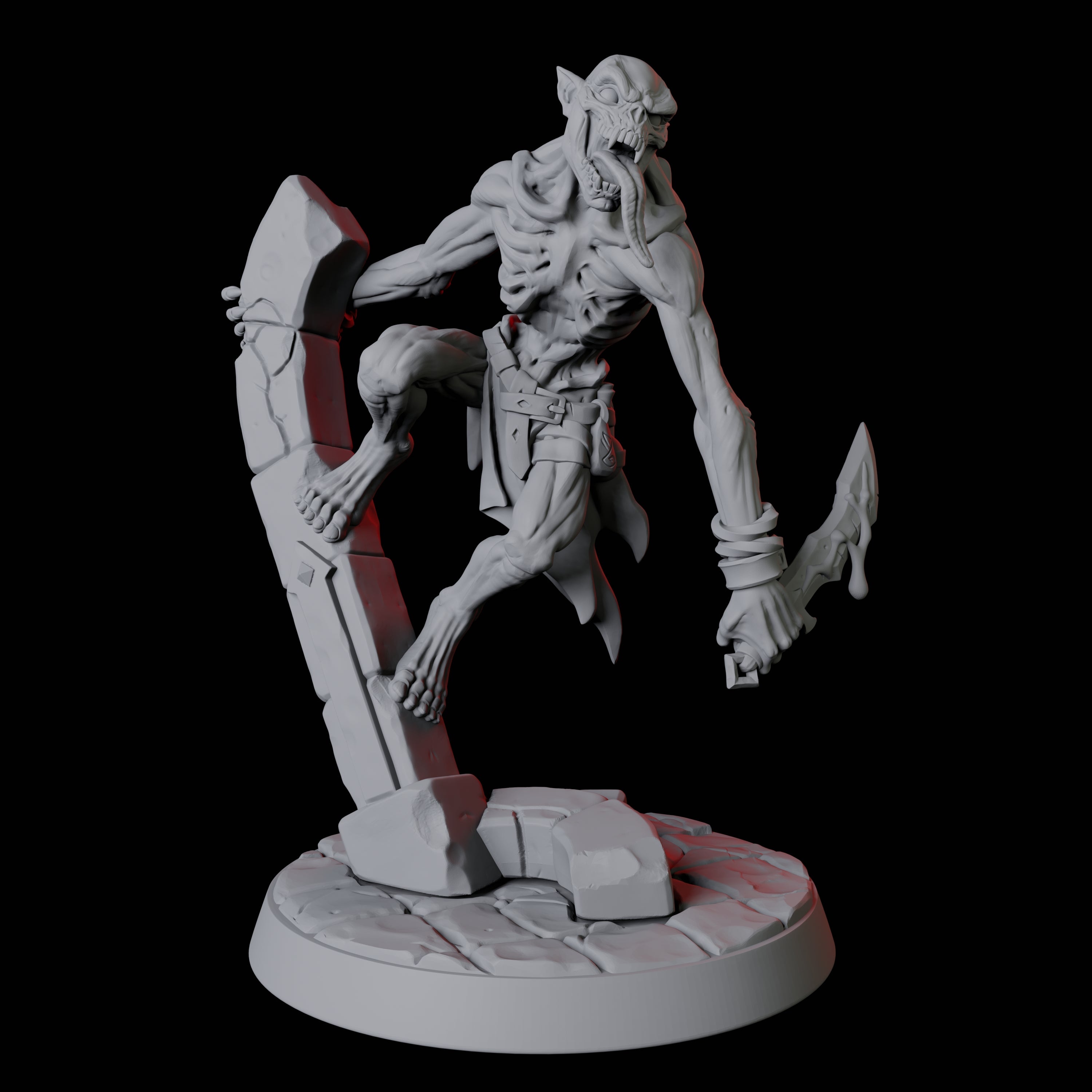 Creeping Ghoul C Miniature for Dungeons and Dragons, Pathfinder or other TTRPGs