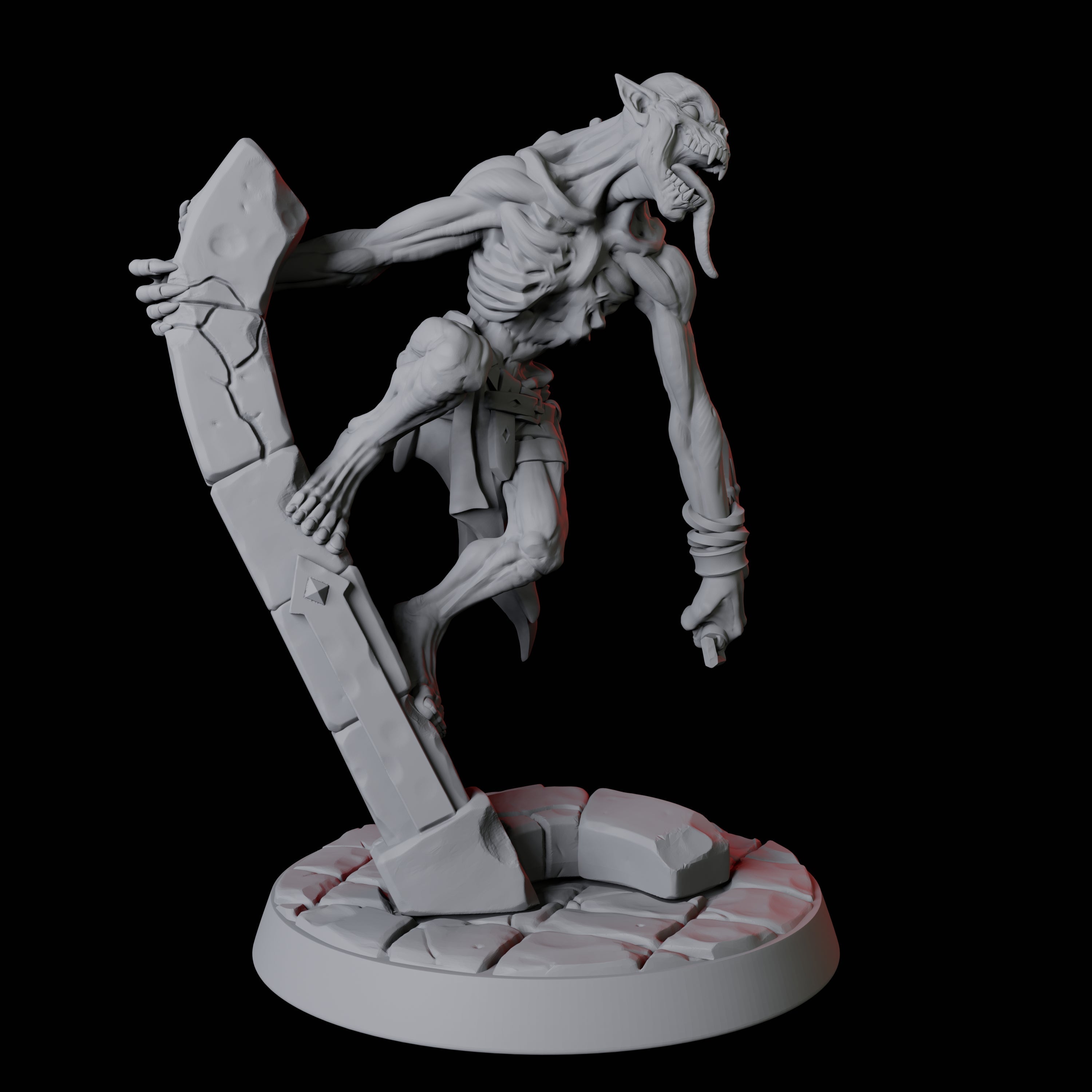 Creeping Ghoul C Miniature for Dungeons and Dragons, Pathfinder or other TTRPGs