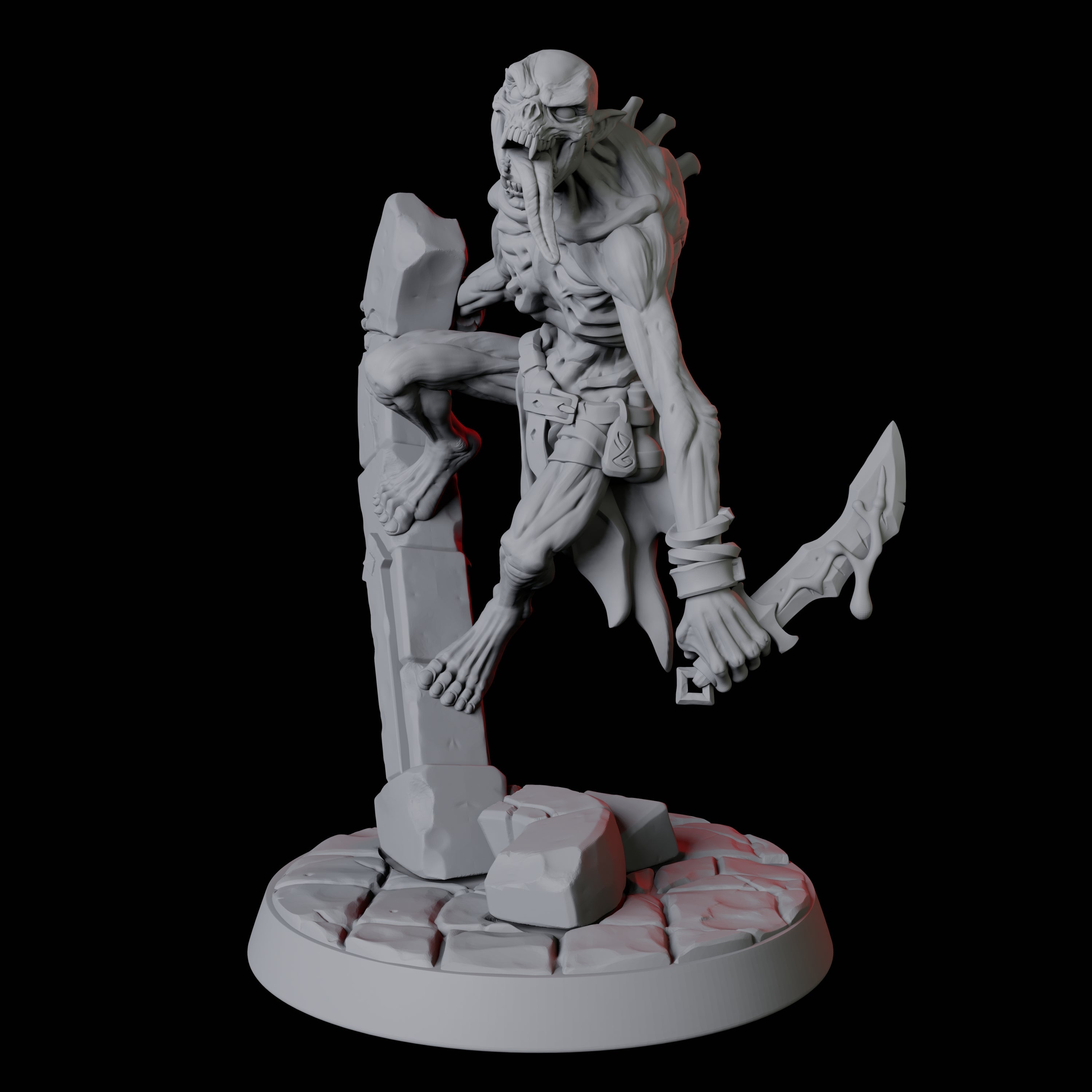 Creeping Ghoul C Miniature for Dungeons and Dragons, Pathfinder or other TTRPGs