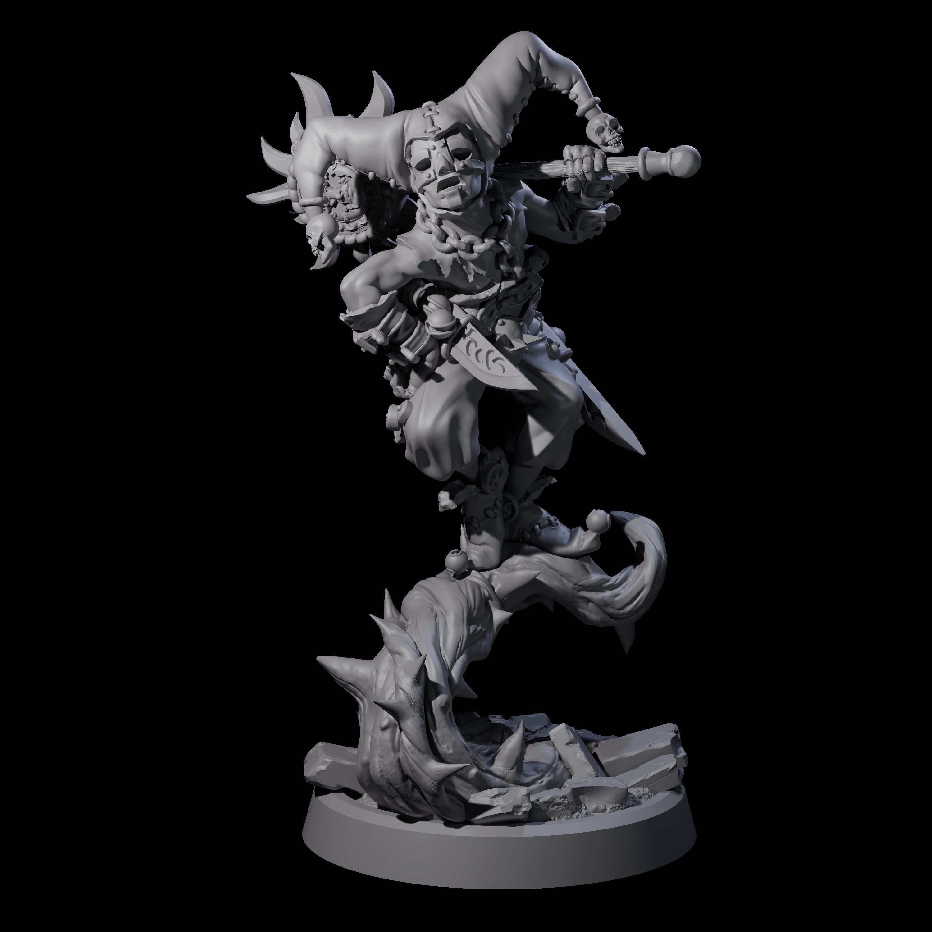 Creeping Jester Assassin Miniature for Dungeons and Dragons, Pathfinder or other TTRPGs