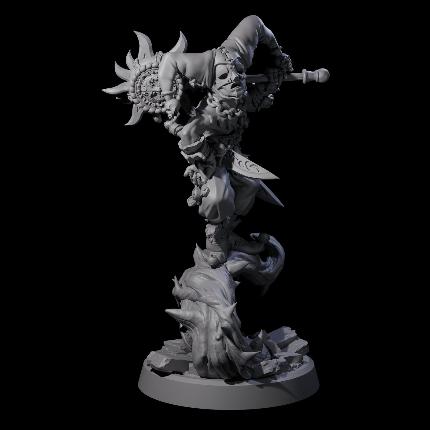 Creeping Jester Assassin Miniature for Dungeons and Dragons, Pathfinder or other TTRPGs