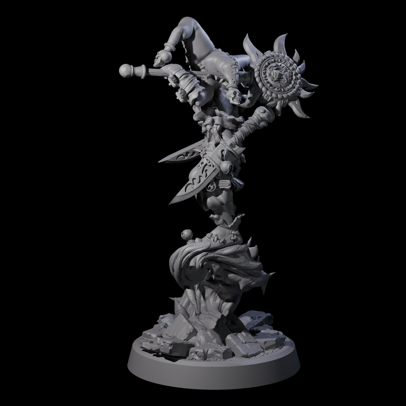 Creeping Jester Assassin Miniature for Dungeons and Dragons, Pathfinder or other TTRPGs
