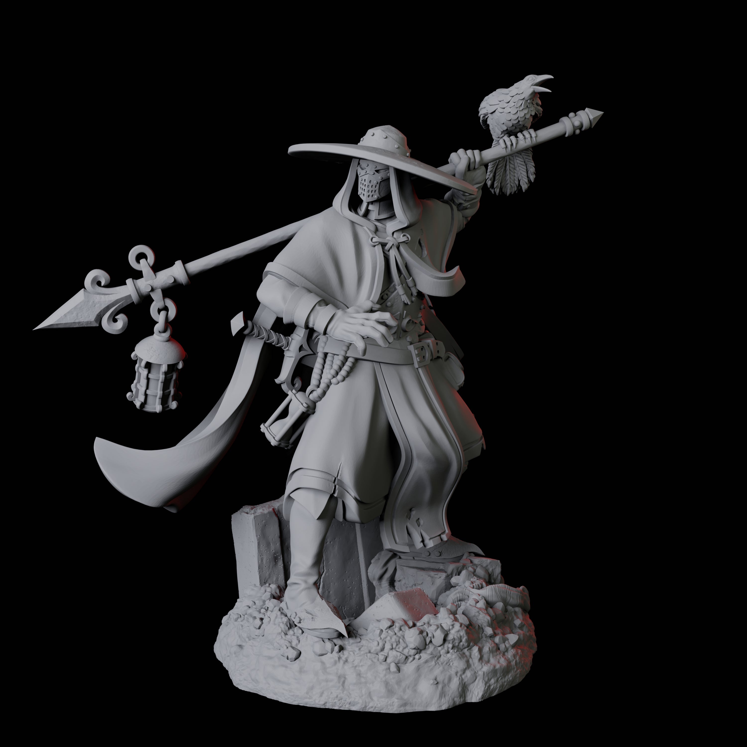 Creepy Gravedigger A Miniature for Dungeons and Dragons, Pathfinder or other TTRPGs