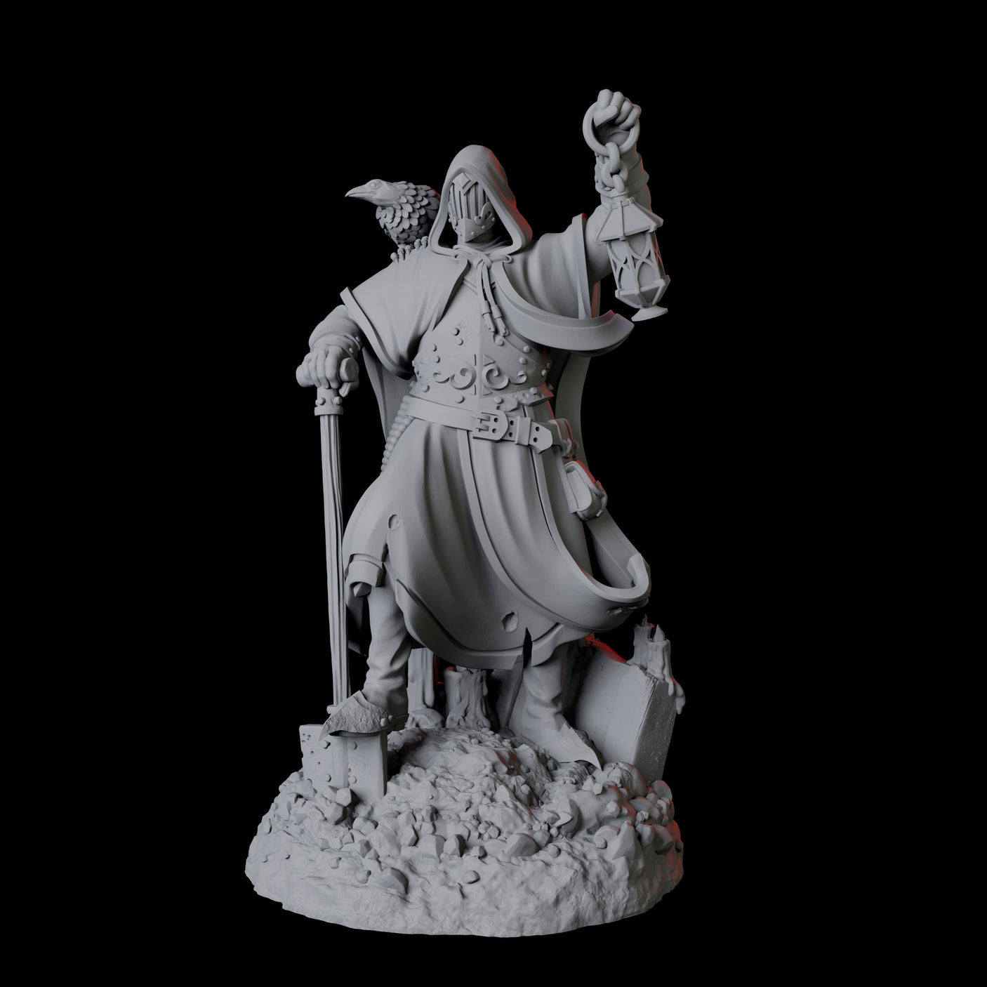 Creepy Gravedigger B Miniature for Dungeons and Dragons, Pathfinder or other TTRPGs
