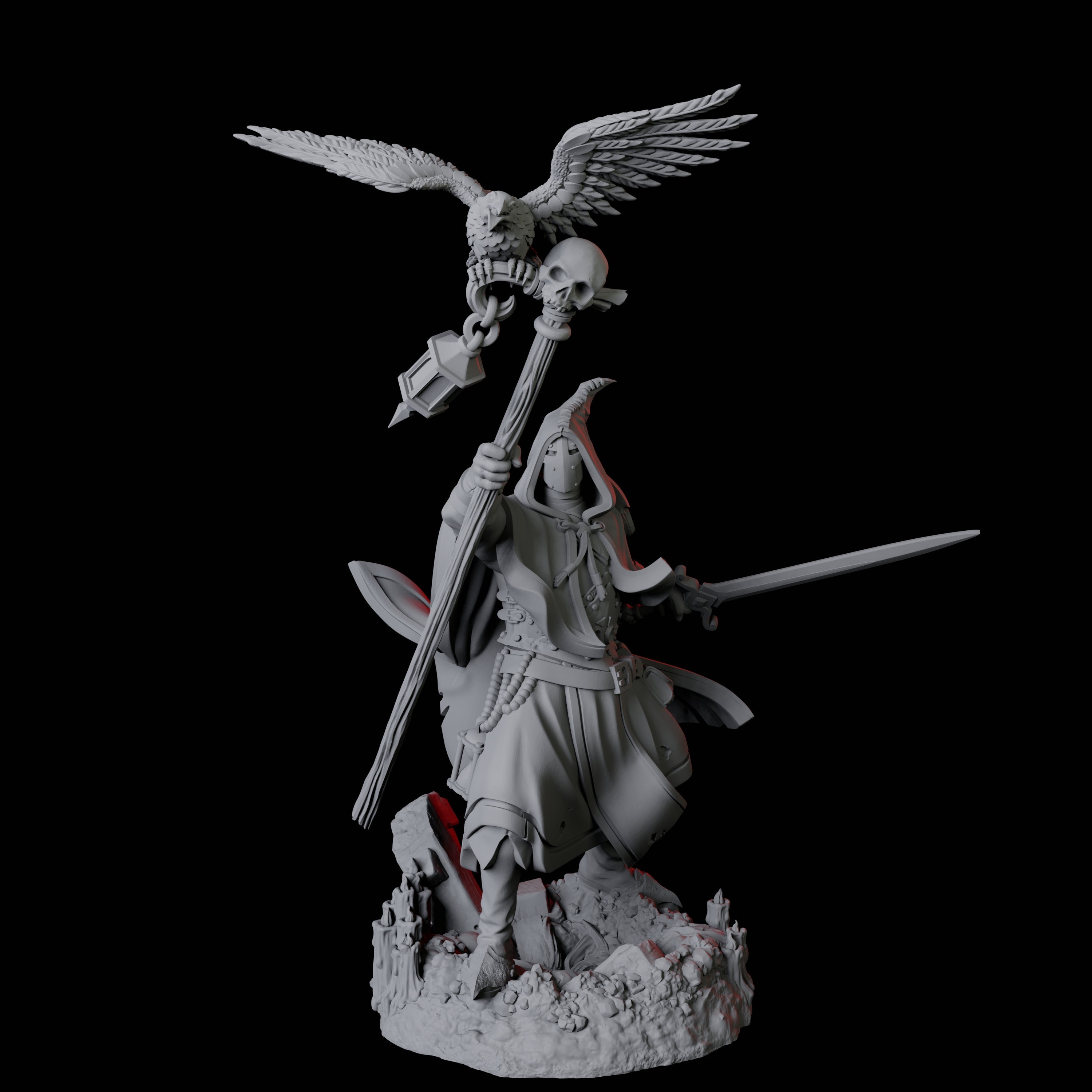 Creepy Gravedigger C Miniature for Dungeons and Dragons, Pathfinder or other TTRPGs