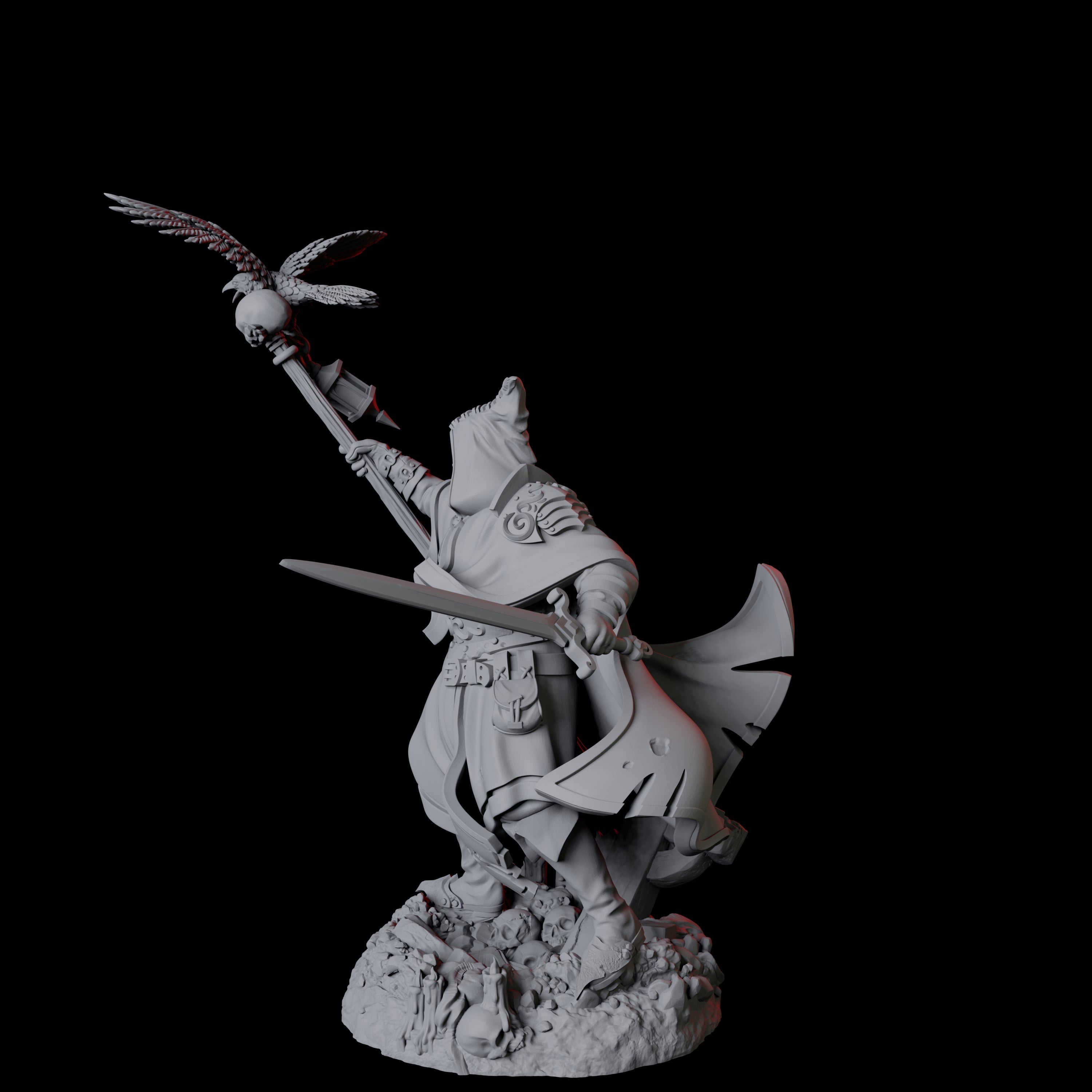 Creepy Gravedigger C Miniature for Dungeons and Dragons, Pathfinder or other TTRPGs