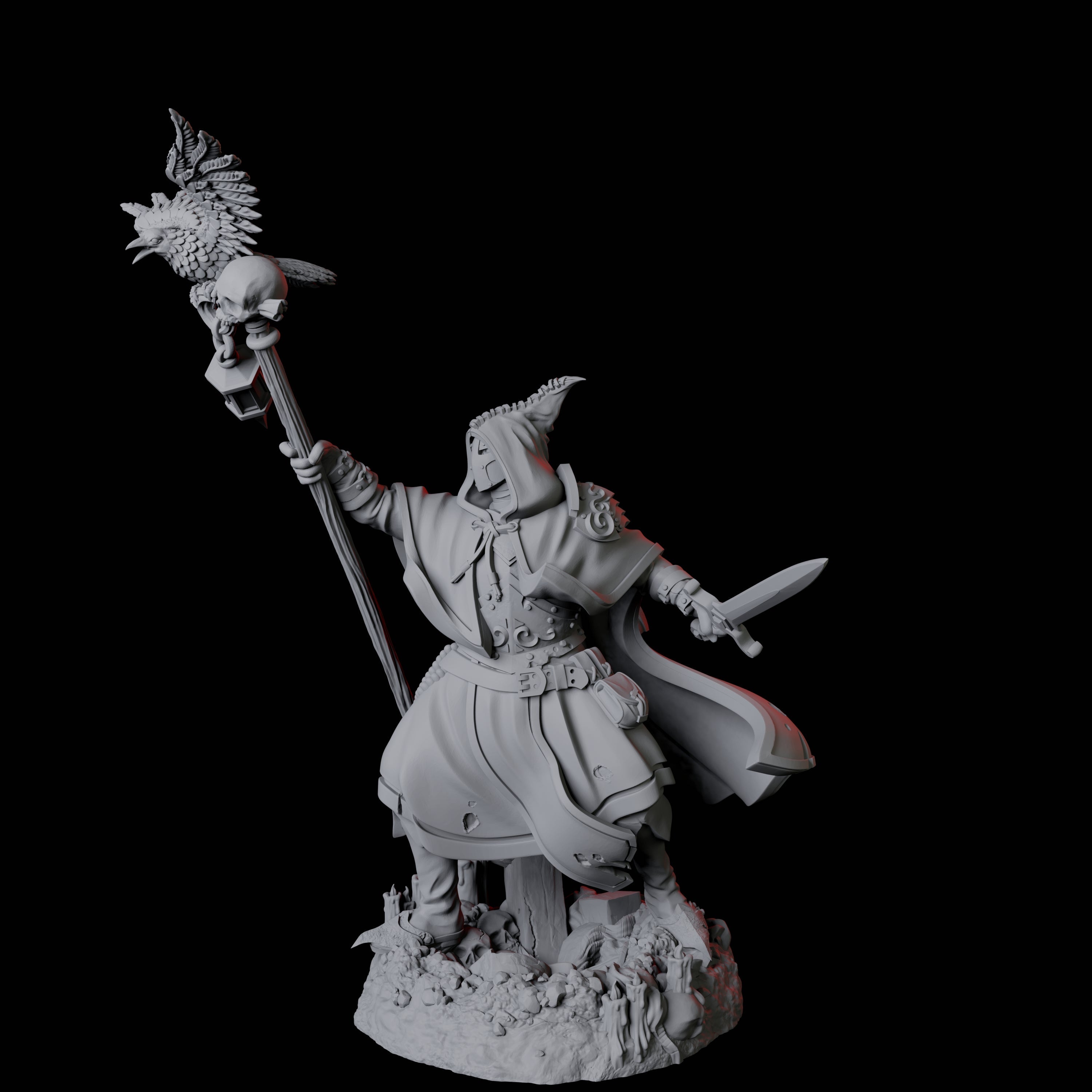 Creepy Gravedigger C Miniature for Dungeons and Dragons, Pathfinder or other TTRPGs