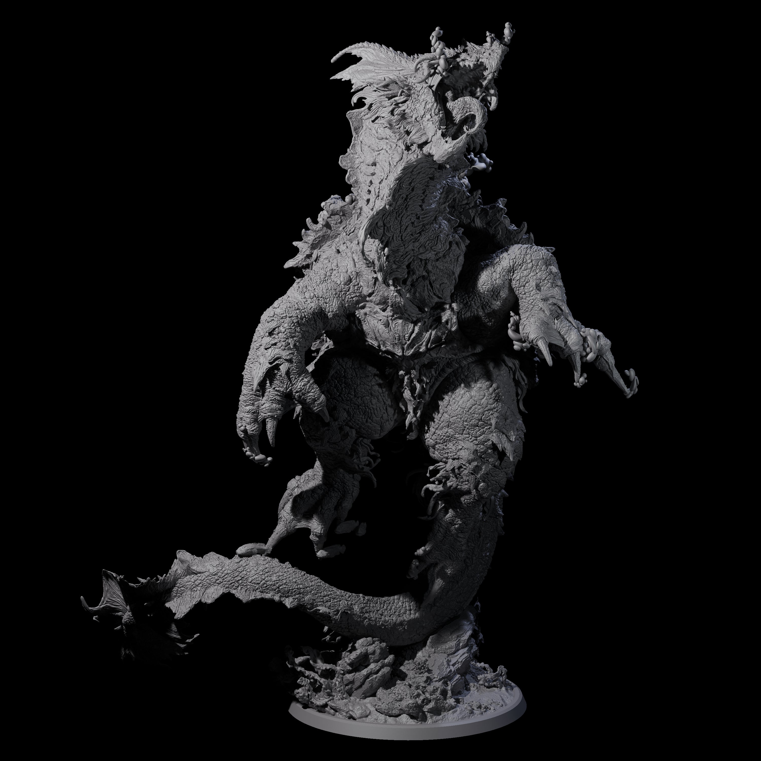 Cresting Elder Dragon Turtle Miniature for Dungeons and Dragons, Pathfinder or other TTRPGs