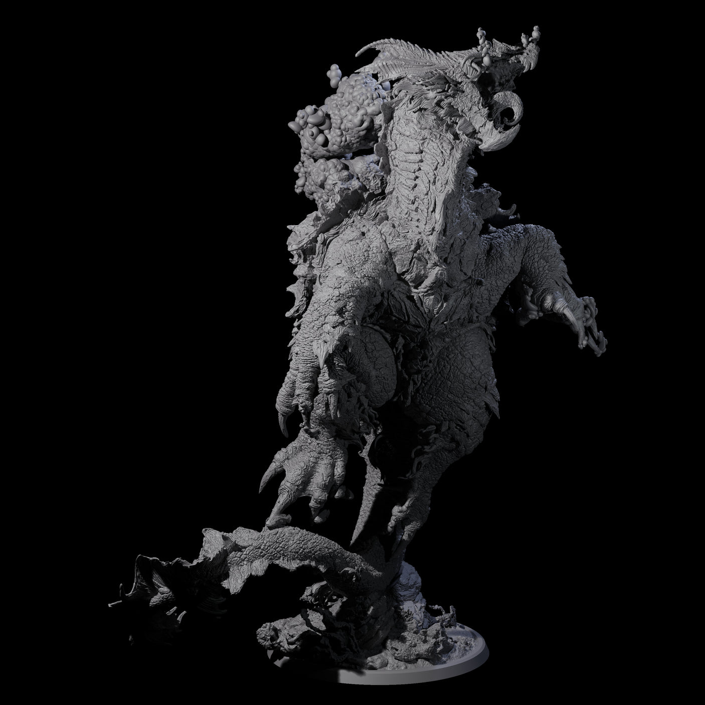 Cresting Elder Dragon Turtle Miniature for Dungeons and Dragons, Pathfinder or other TTRPGs