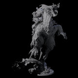 Cresting Elder Dragon Turtle Miniature for Dungeons and Dragons, Pathfinder or other TTRPGs