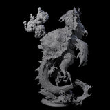 Cresting Elder Dragon Turtle Miniature for Dungeons and Dragons, Pathfinder or other TTRPGs