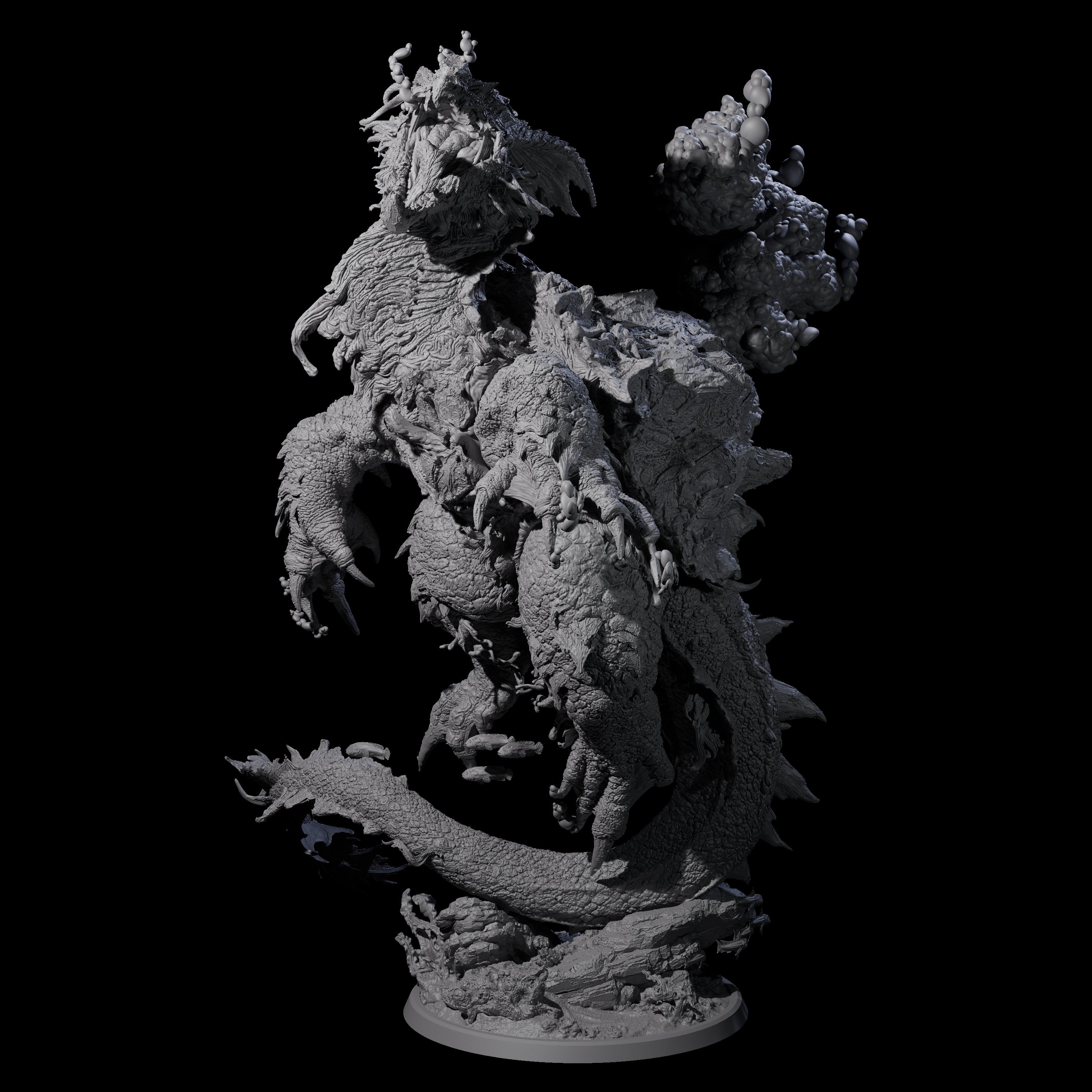 Cresting Elder Dragon Turtle Miniature for Dungeons and Dragons, Pathfinder or other TTRPGs