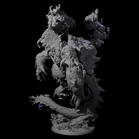 Cresting Elder Dragon Turtle Miniature for Dungeons and Dragons, Pathfinder or other TTRPGs