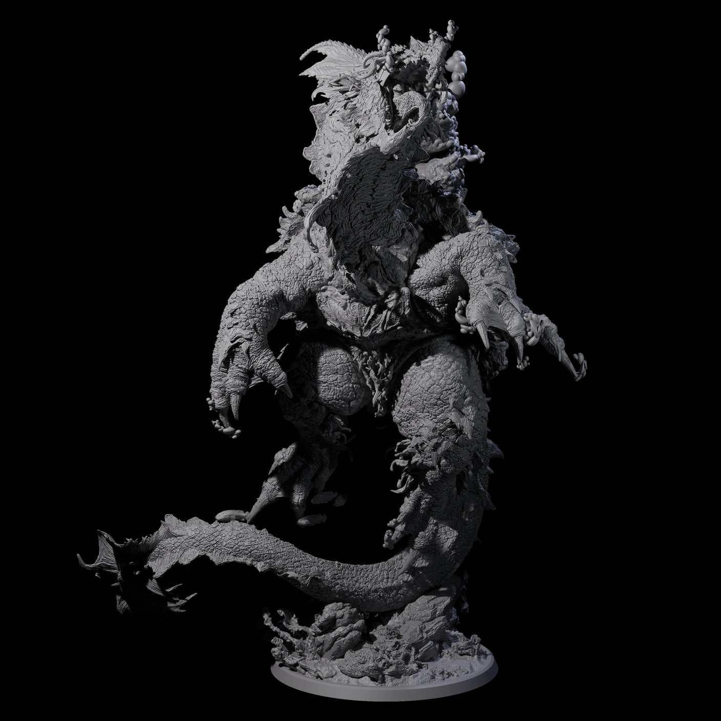 Cresting Elder Dragon Turtle Miniature for Dungeons and Dragons, Pathfinder or other TTRPGs