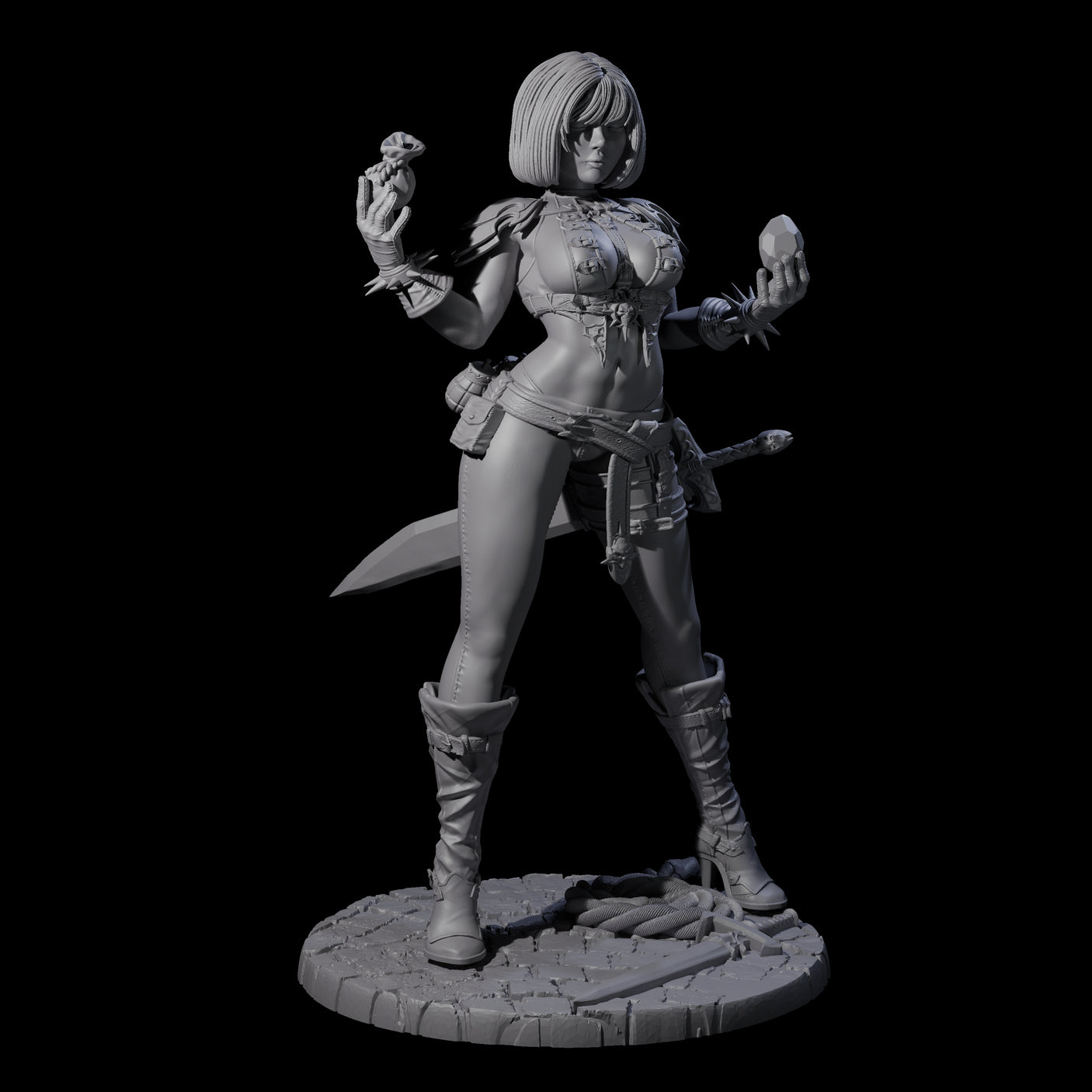 Crimson - Cocky Rogue Miniature for Dungeons and Dragons, Pathfinder or other TTRPGs