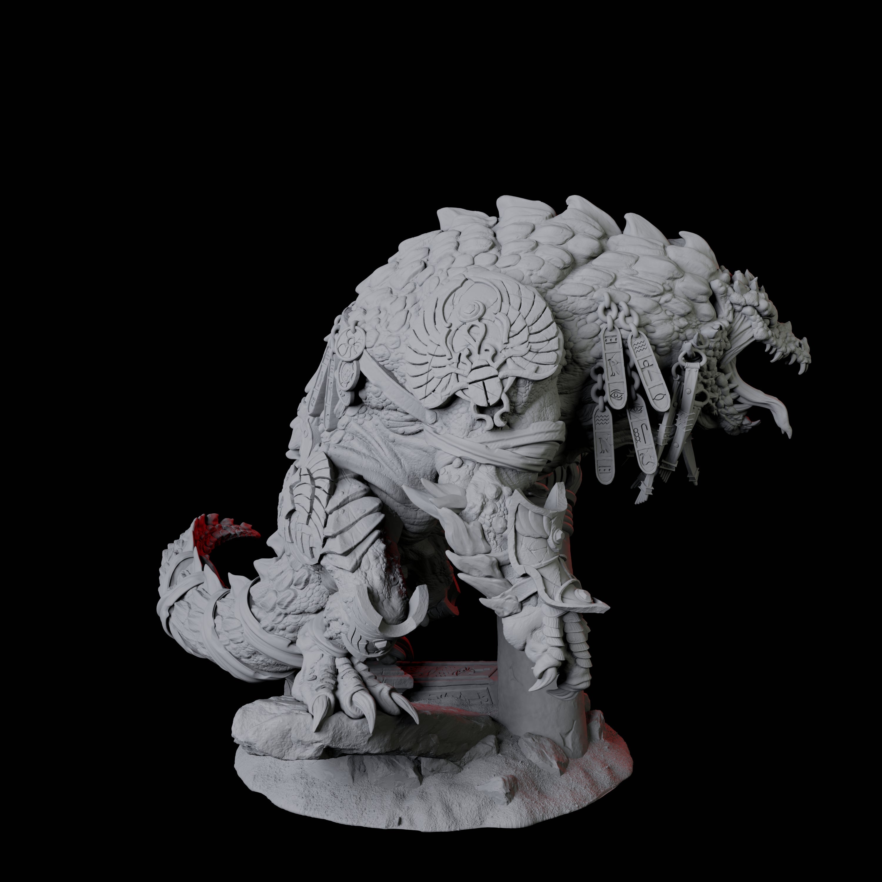 Crocodile Lizardfolk Warrior A Miniature for Dungeons and Dragons, Pathfinder or other TTRPGs