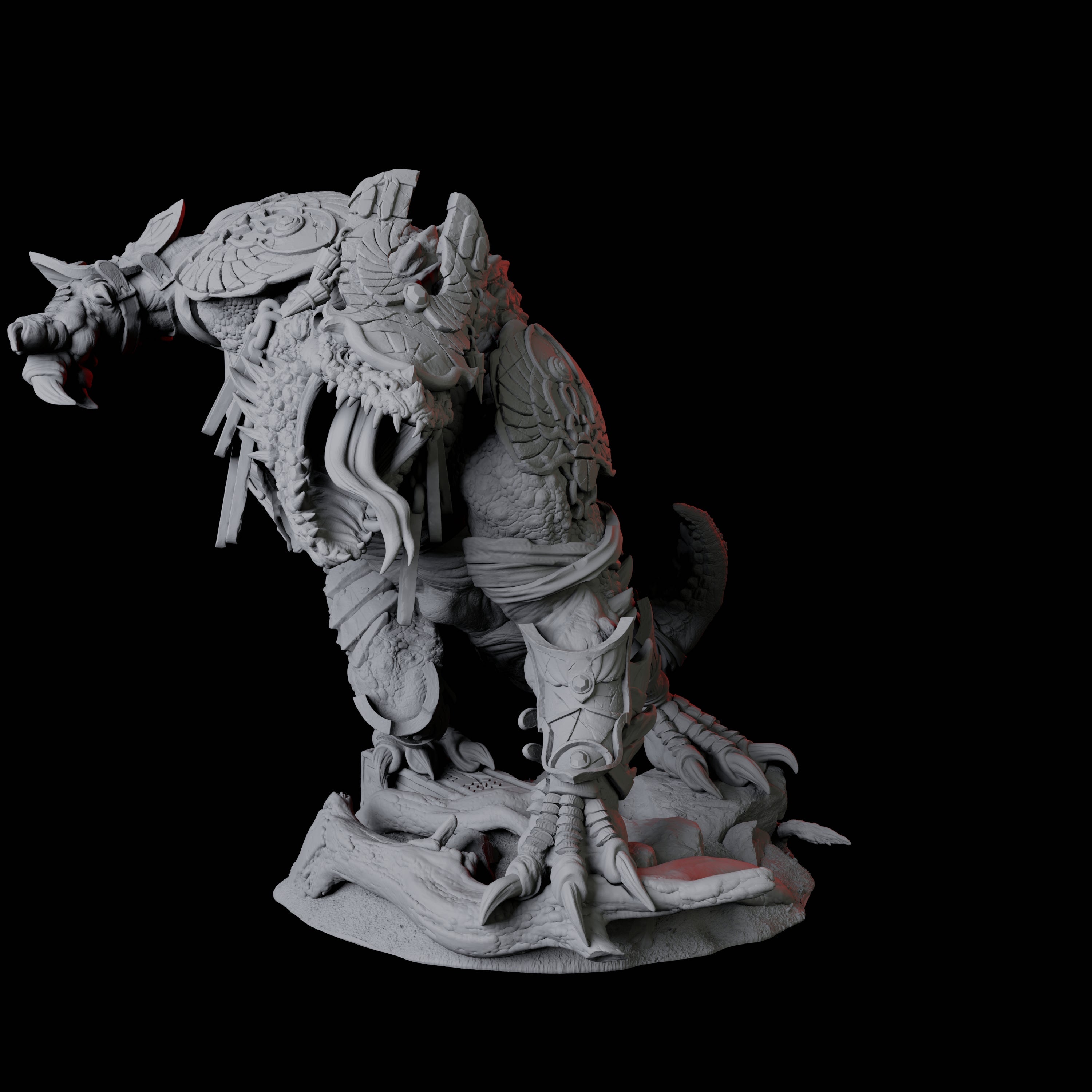 Crocodile Lizardfolk Warrior B Miniature for Dungeons and Dragons, Pathfinder or other TTRPGs