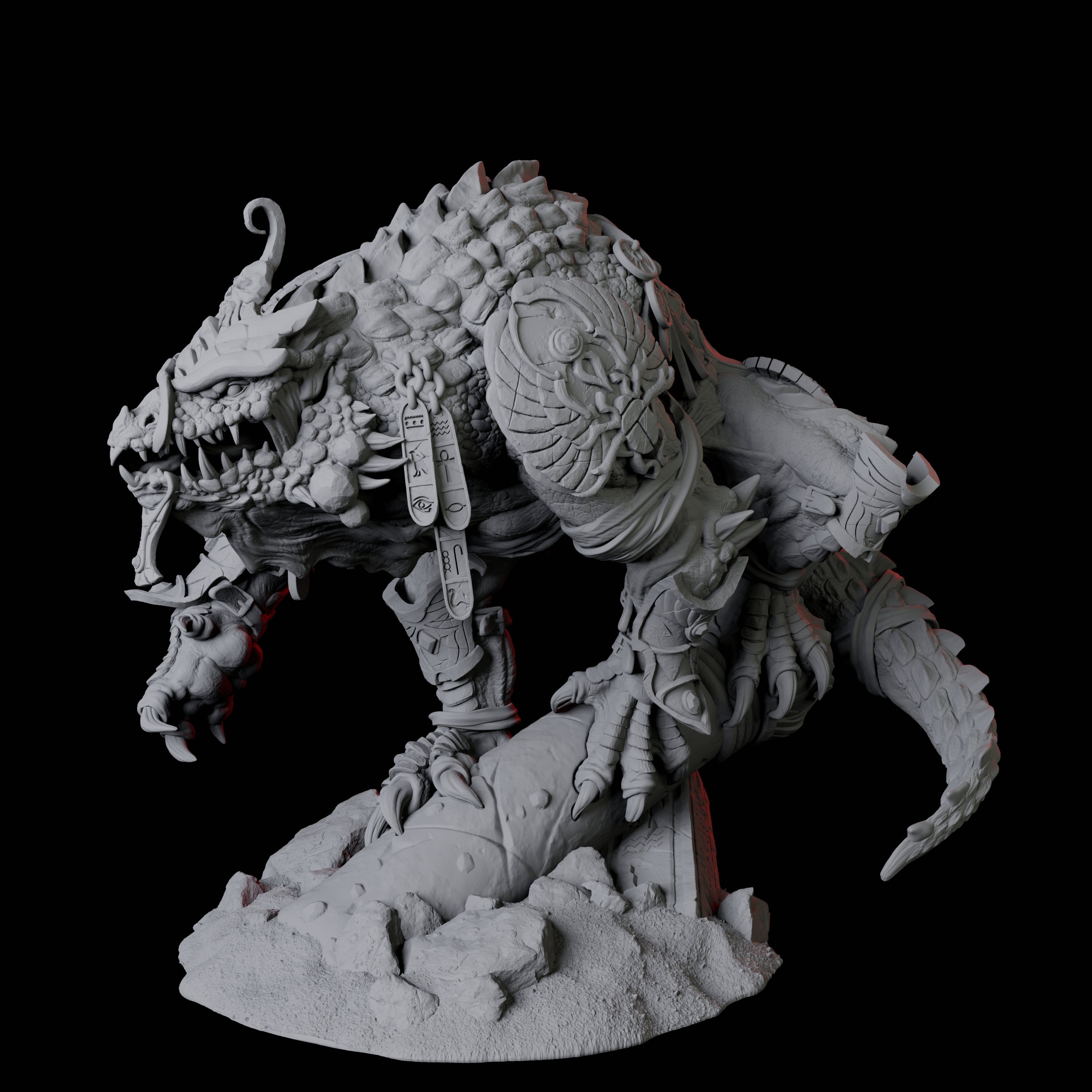 Crocodile Lizardfolk Warrior C Miniature for Dungeons and Dragons, Pathfinder or other TTRPGs