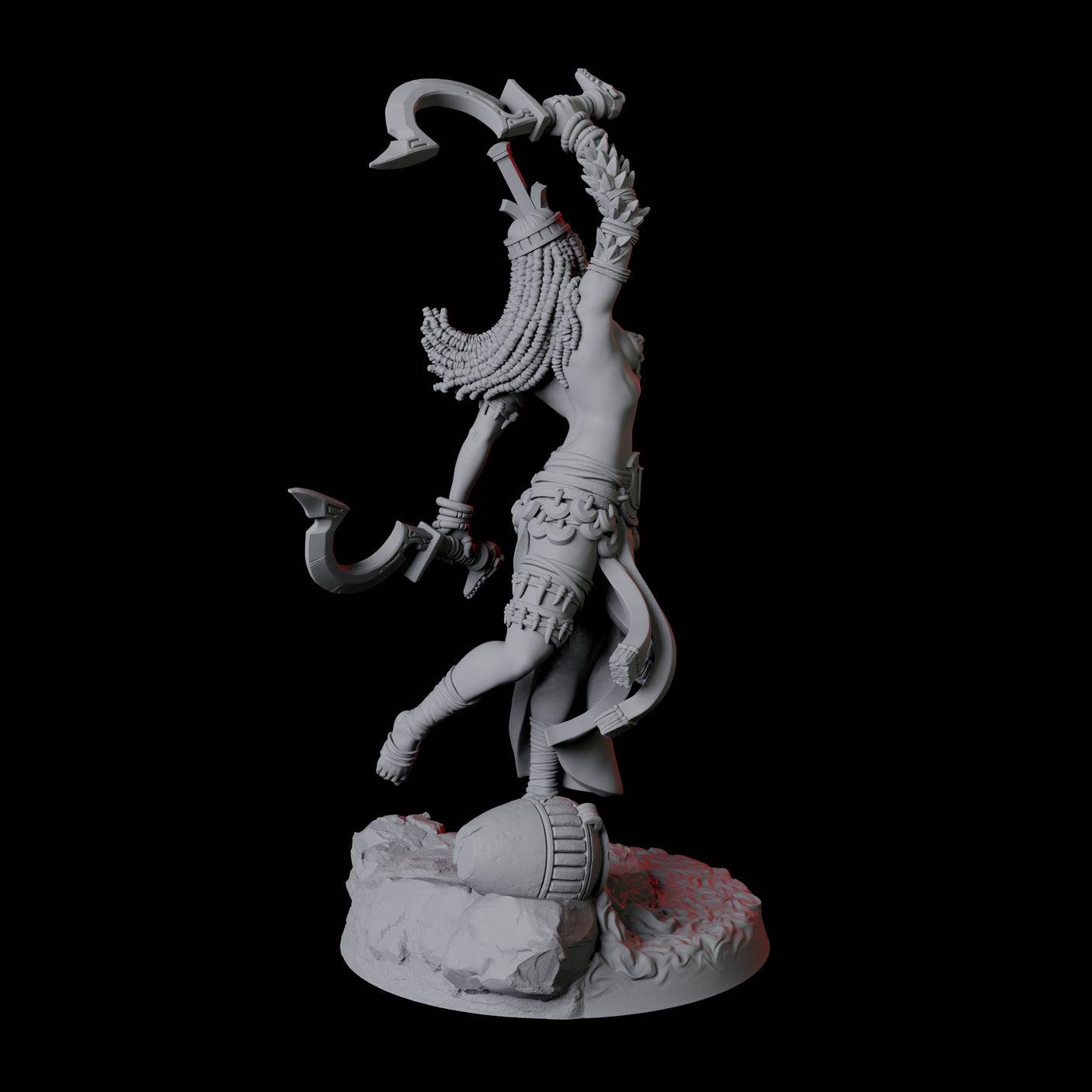 Crocodile Worshipping Priestess A Miniature for Dungeons and Dragons, Pathfinder or other TTRPGs